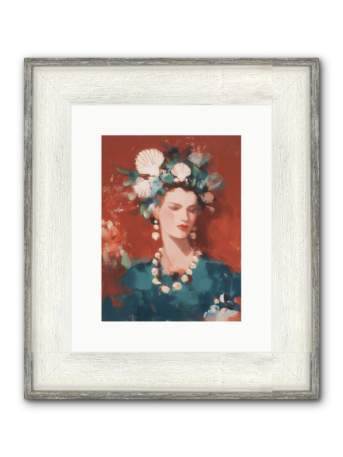 Oceanic Empress Framed Print - Driftwood White 9x12