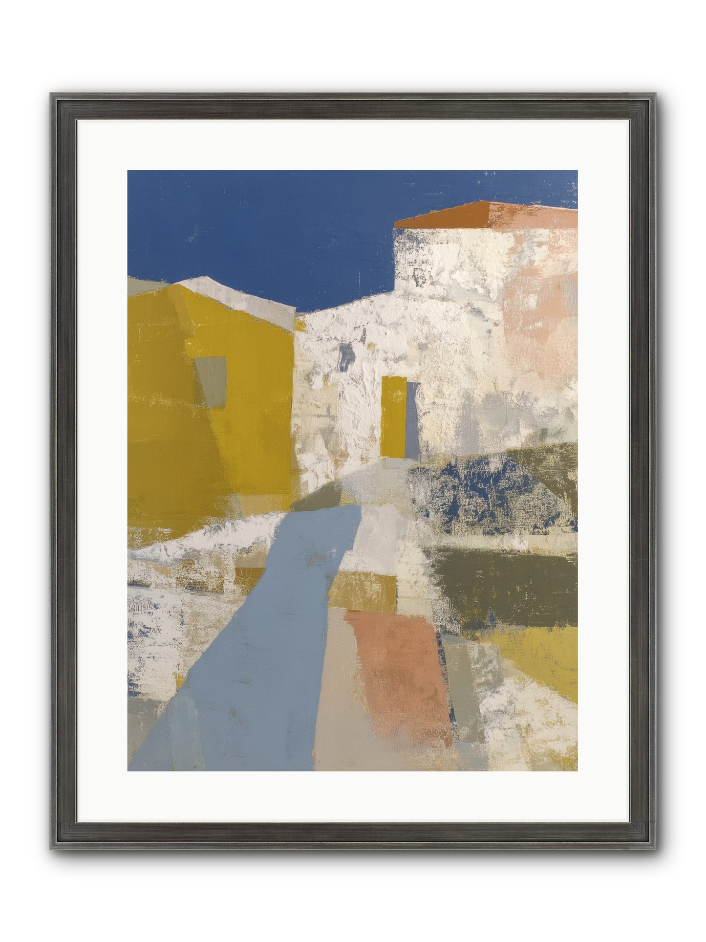Ochre Tangle Framed Print - Slimwoods Black/Silver 18x24