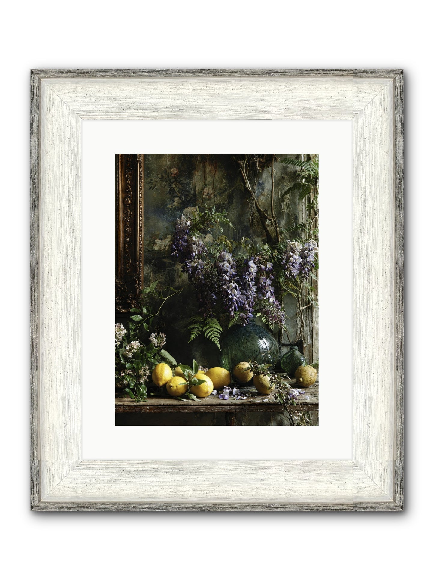 Octavia Framed Print - Driftwood White 12x16