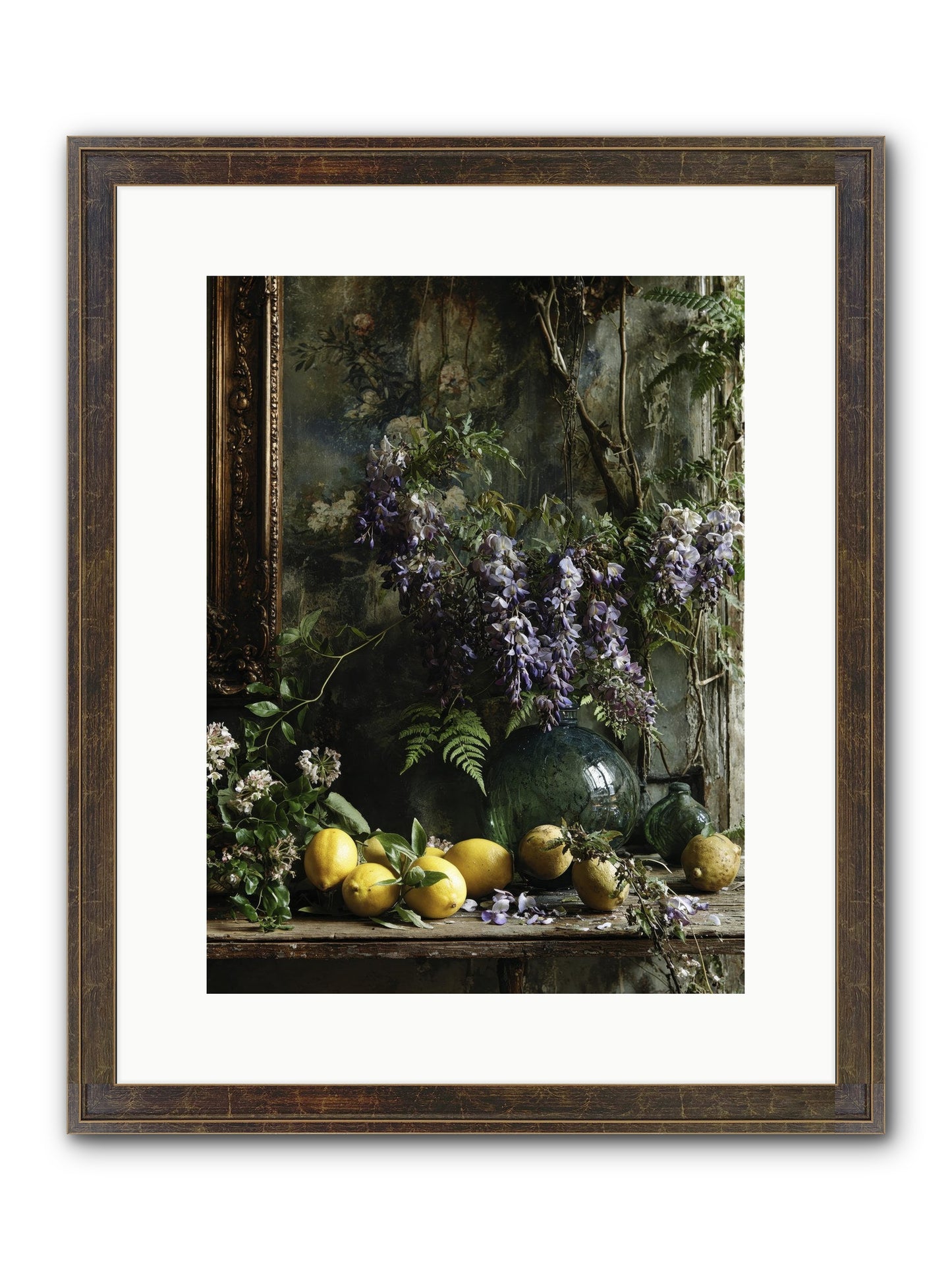 Octavia Framed Print - Slimwoods Black/Gold 12x16