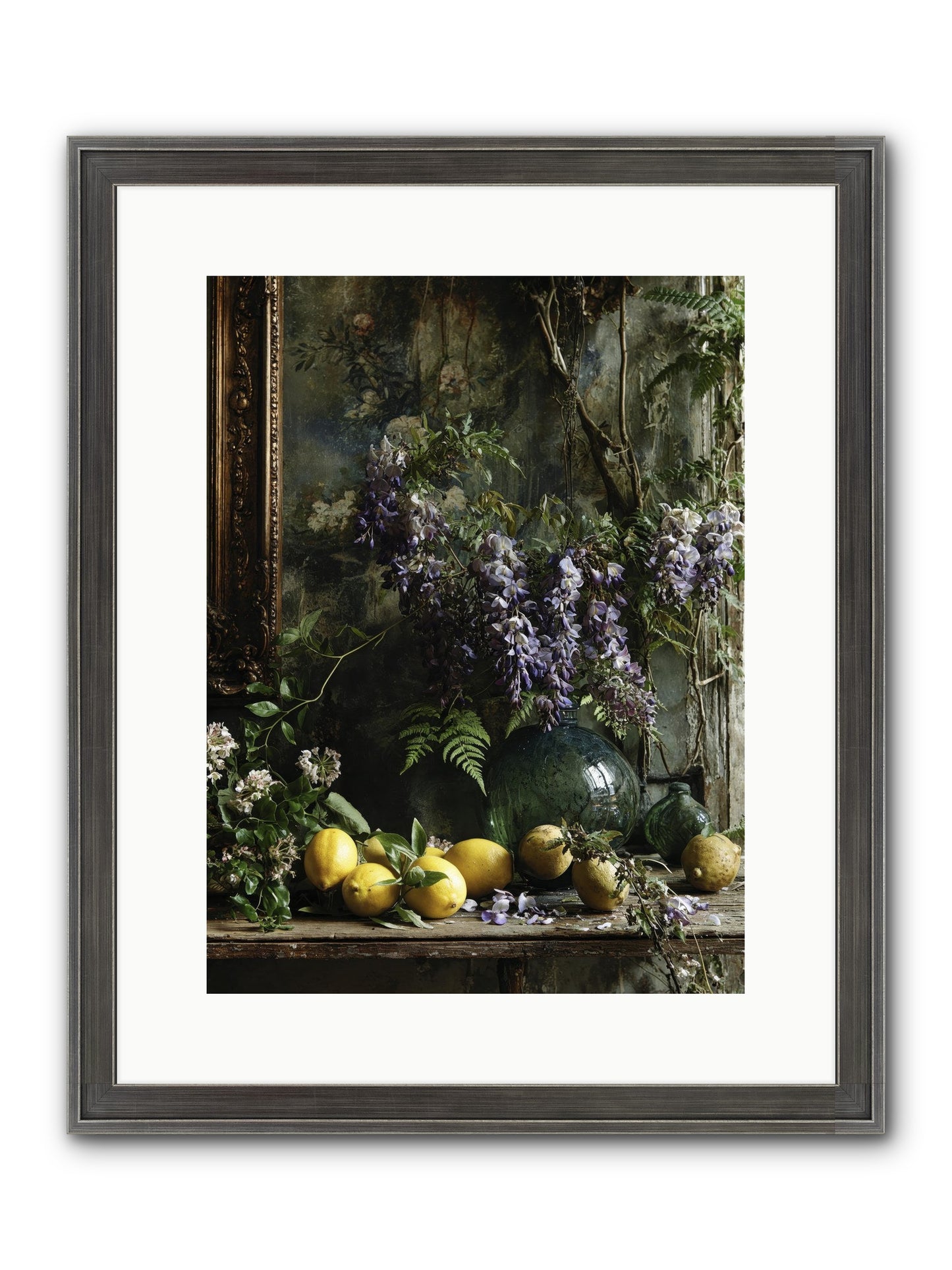 Octavia Framed Print - Slimwoods Black/Silver 12x16