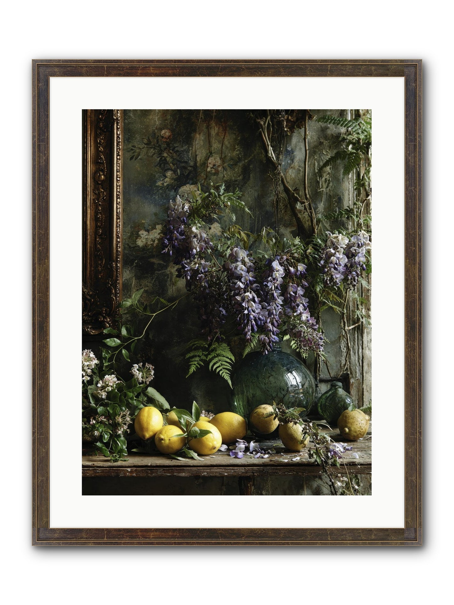 Octavia Framed Print - Slimwoods Black/Gold 18x24