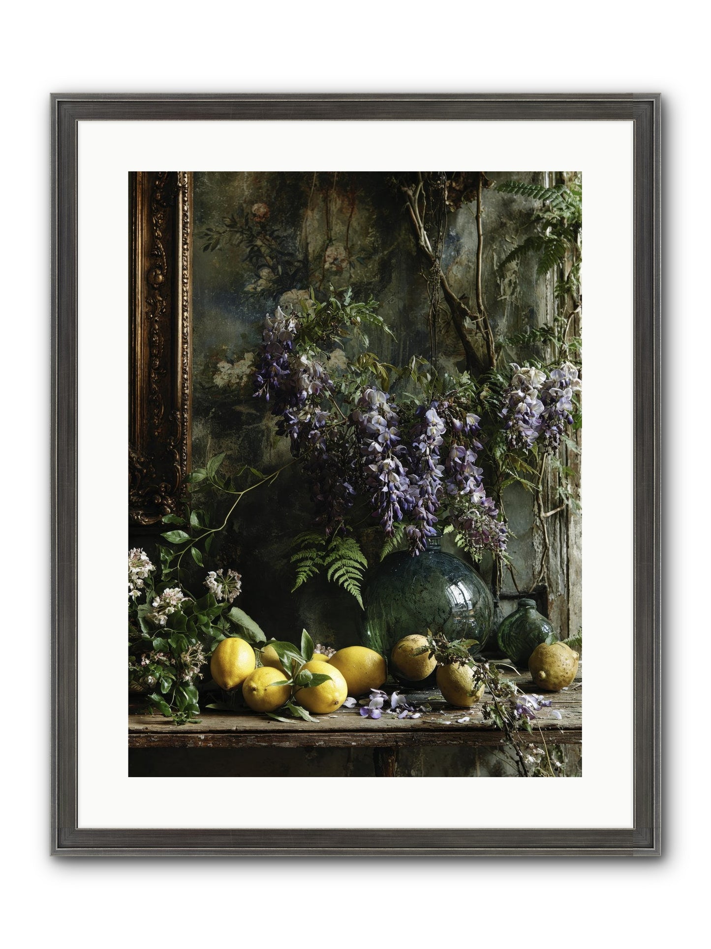 Octavia Framed Print - Slimwoods Black/Silver 18x24