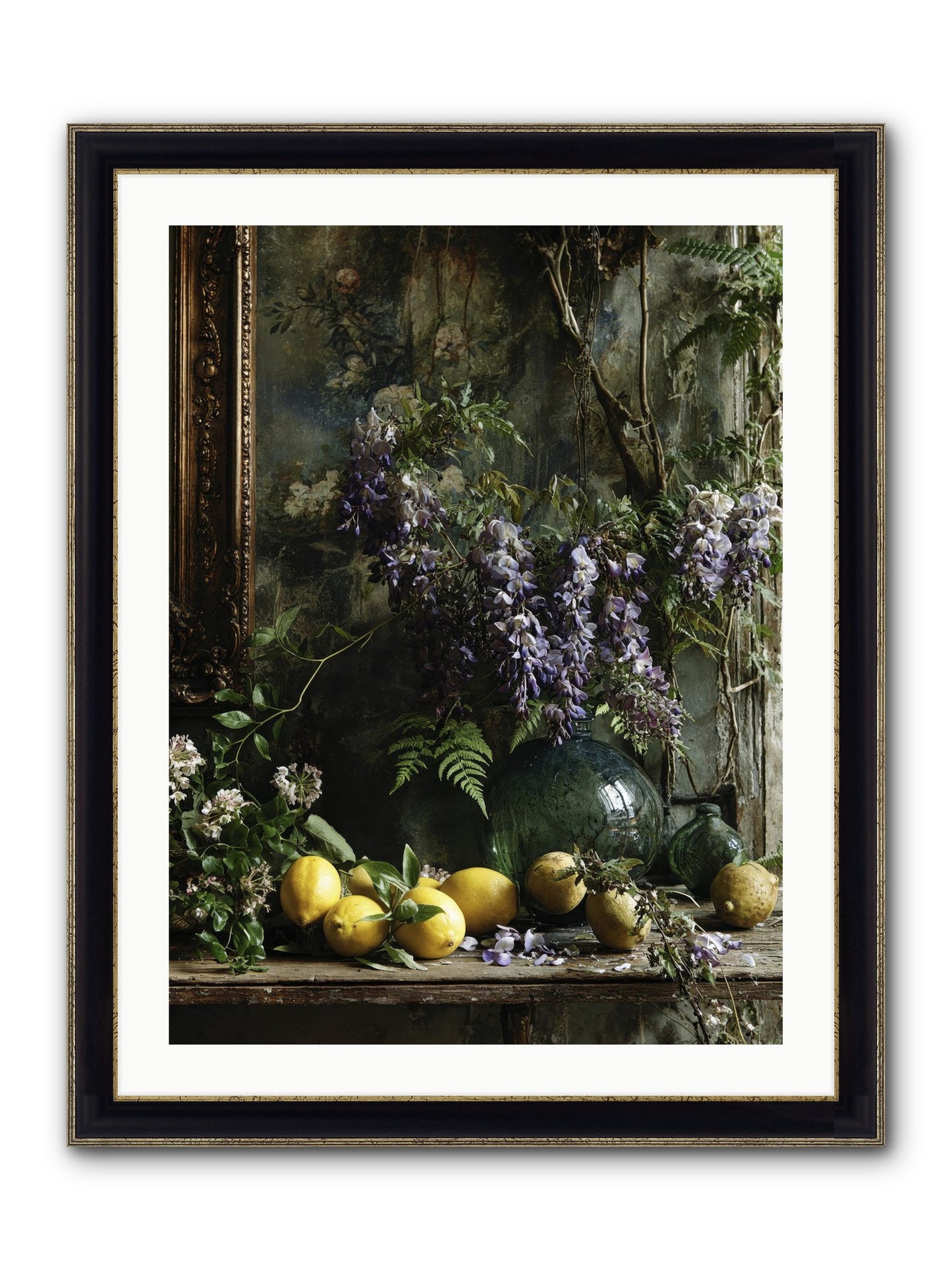 Octavia Framed Print - Black & Gold 24x32