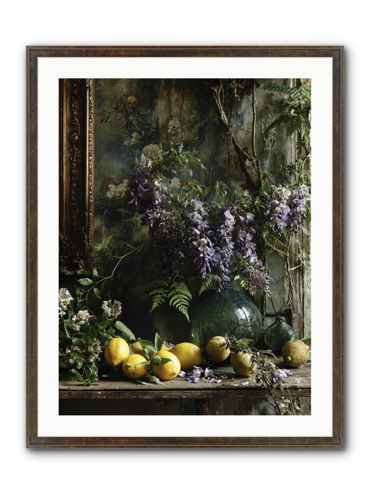 Octavia Framed Print - Slimwoods Black/Gold 24x32