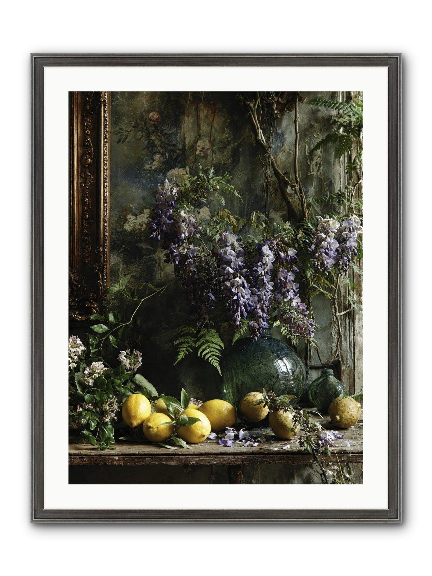 Octavia Framed Print - Slimwoods Black/Silver 24x32
