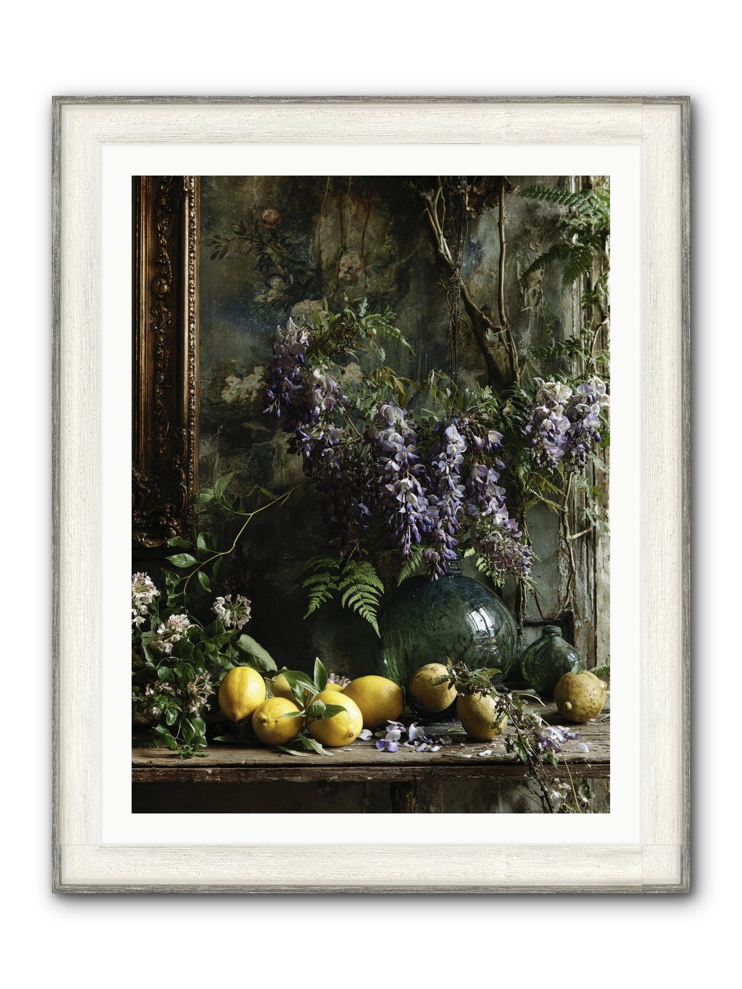 Octavia Framed Print - Driftwood White 30x40
