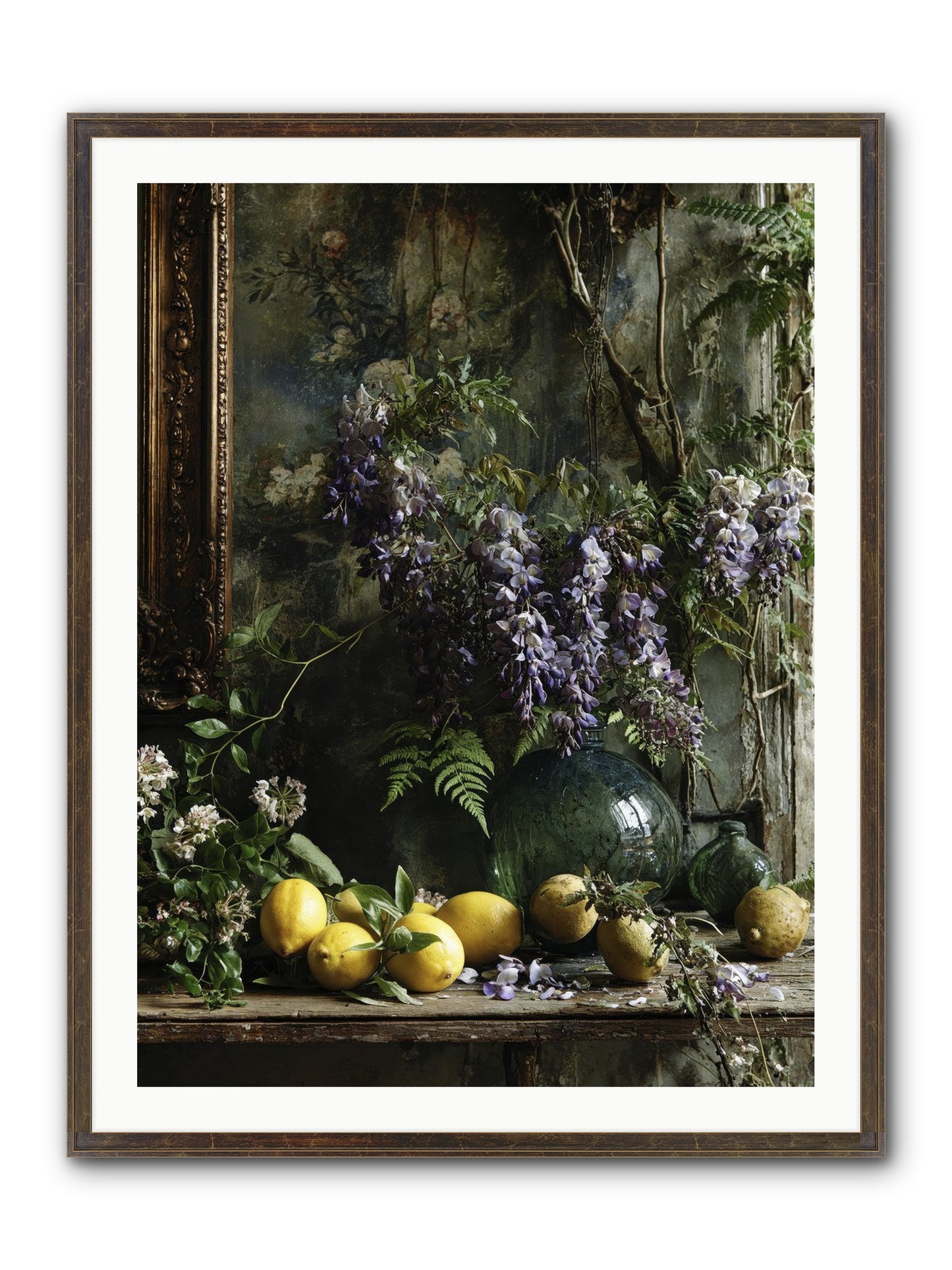 Octavia Framed Print - Slimwoods Black/Gold 30x40