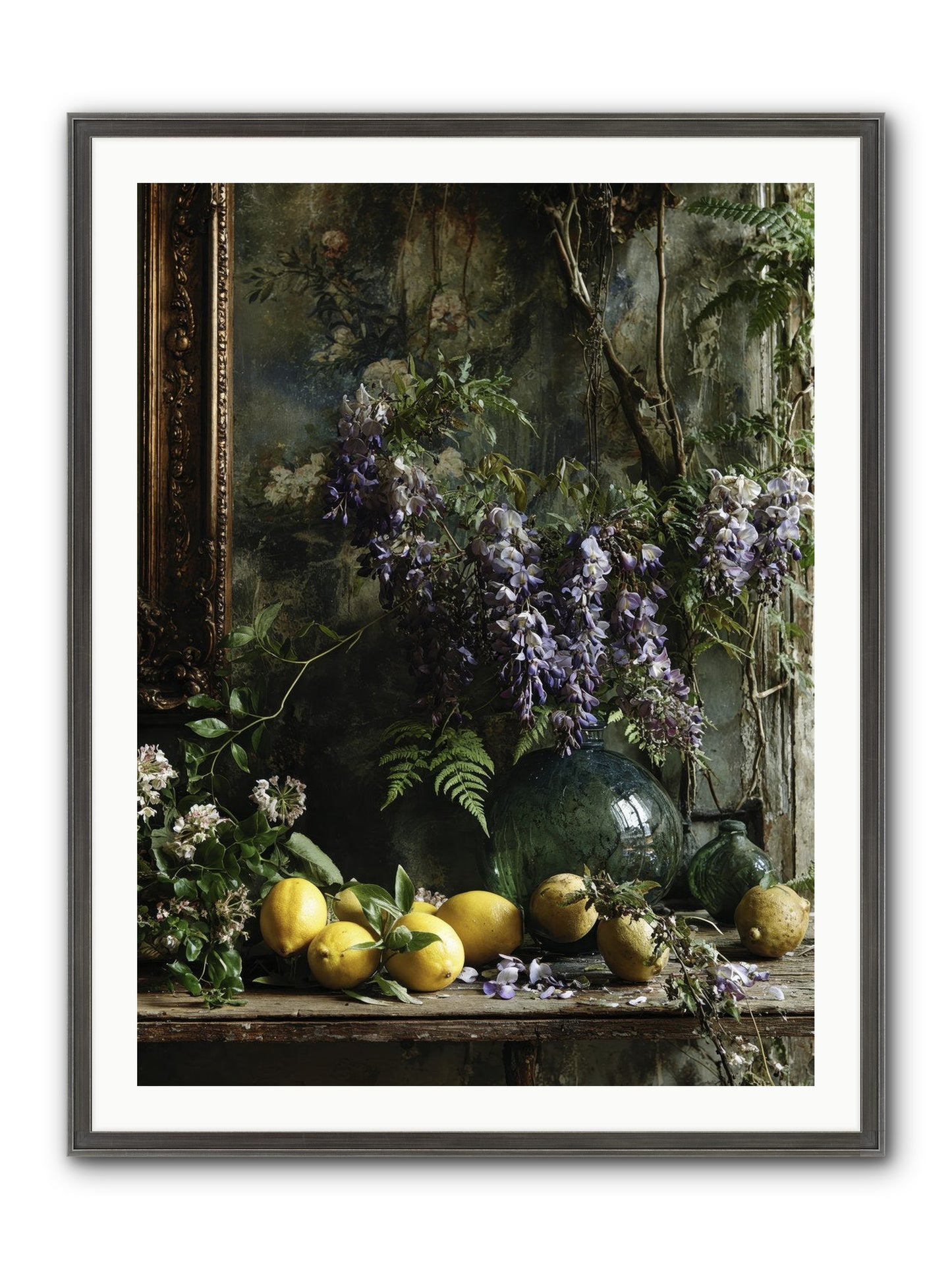 Octavia Framed Print - Slimwoods Black/Silver 30x40