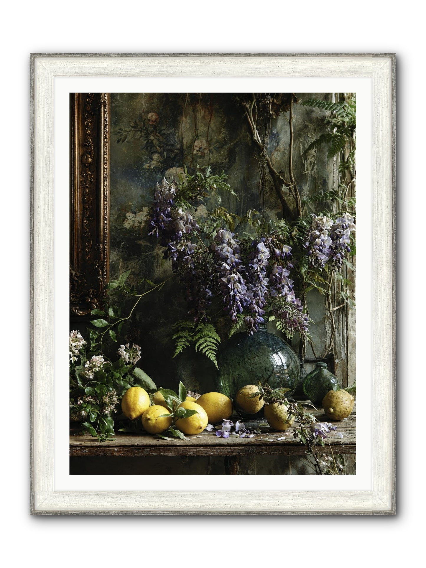 Octavia Framed Print - Driftwood White 36x48