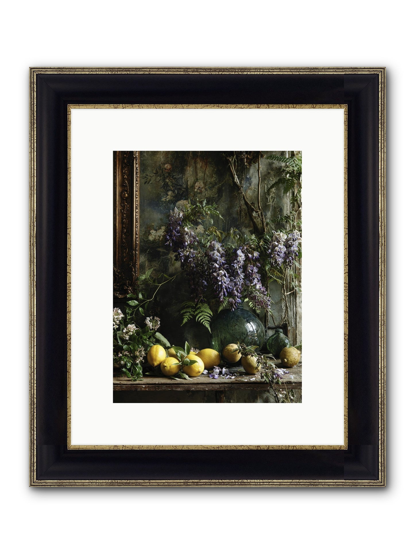 Octavia Framed Print - Black & Gold 9x12