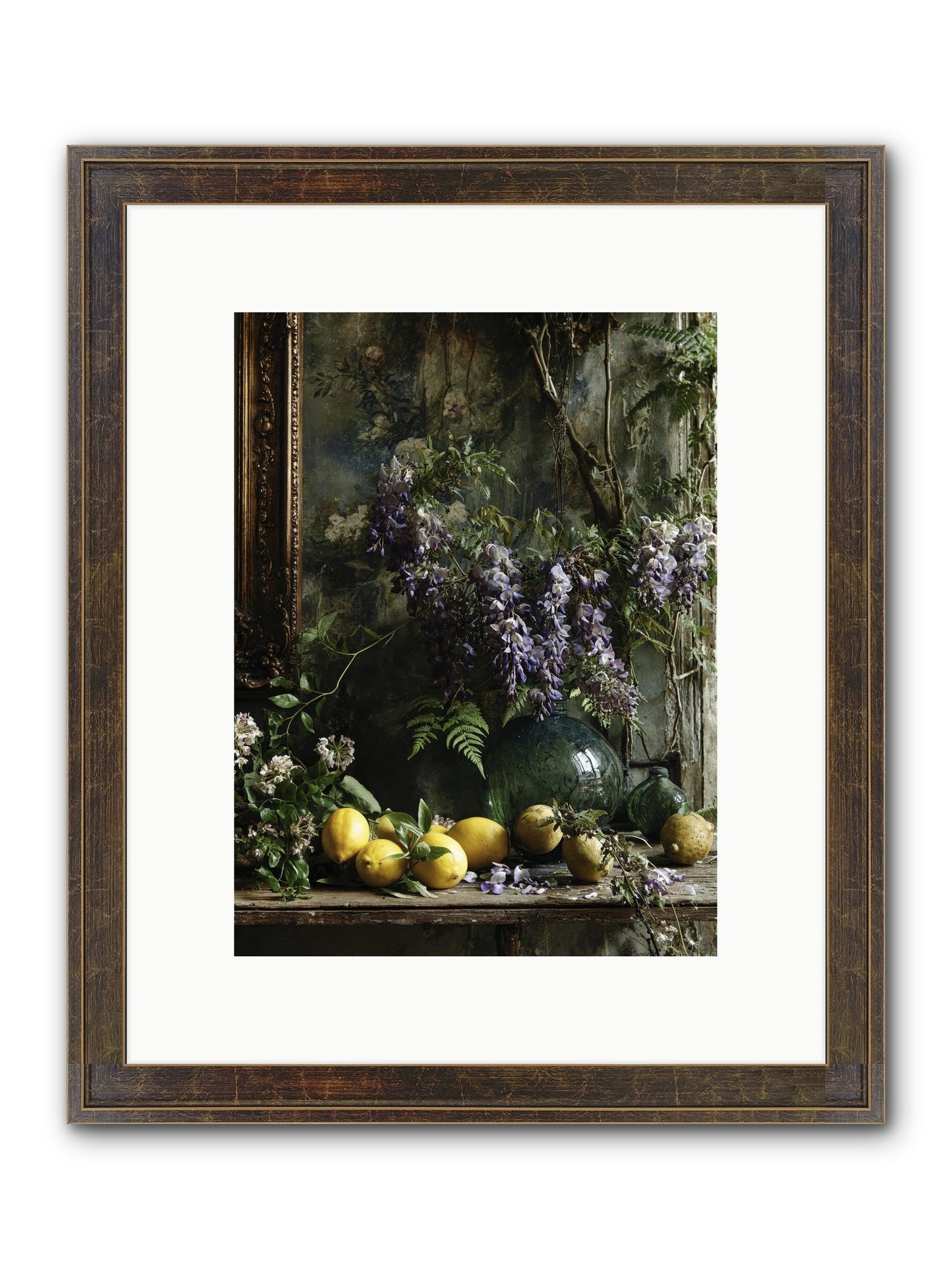 Octavia Framed Print - Slimwoods Black/Gold 9x12