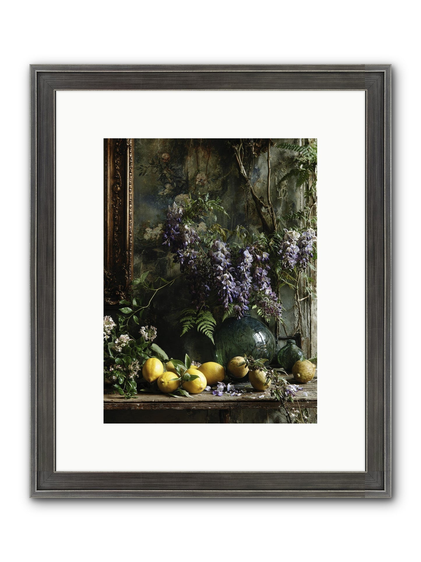Octavia Framed Print - Slimwoods Black/Silver 9x12