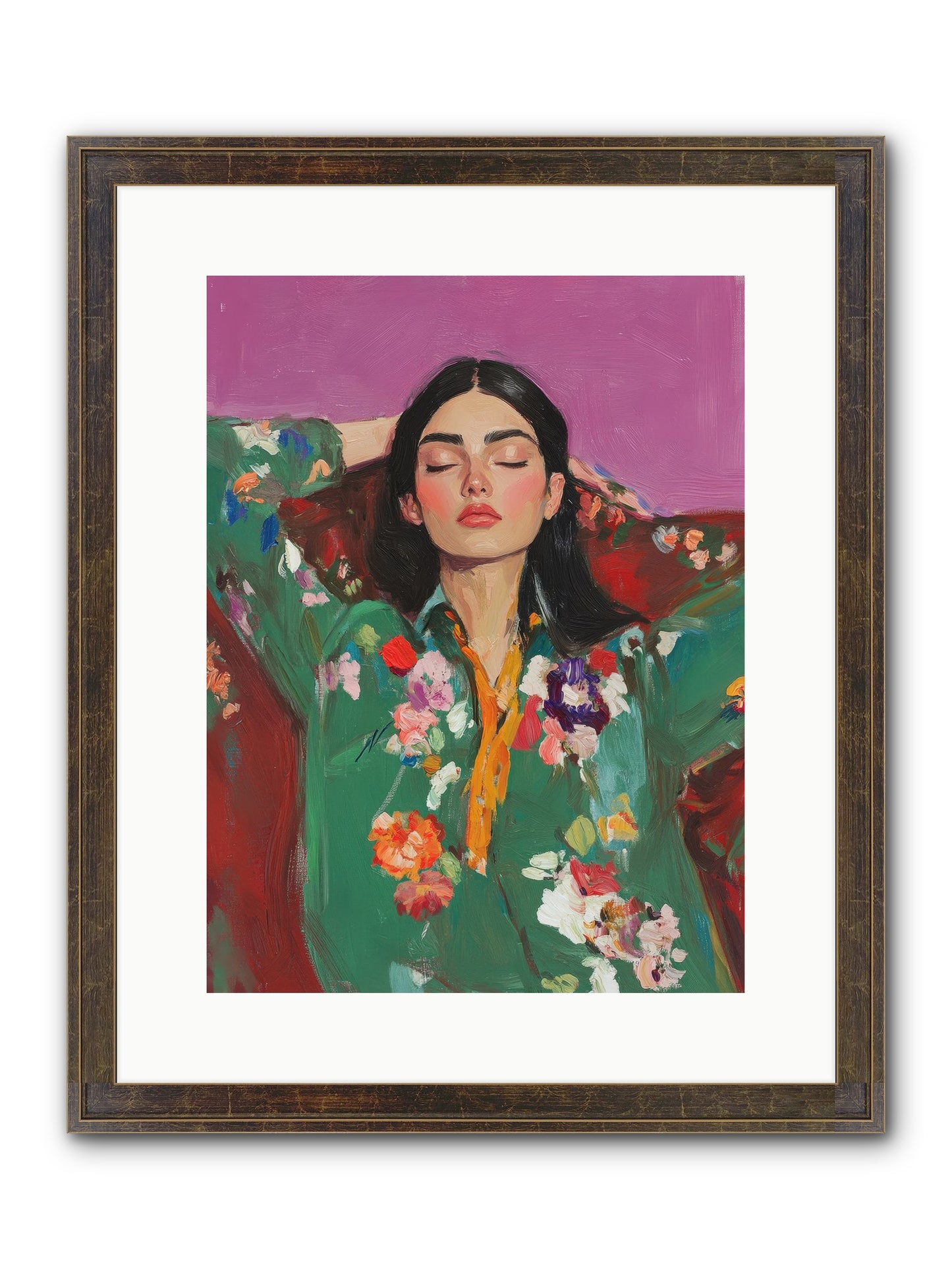 Octavia Wildrose Framed Print - Slimwoods Black/Gold 12x16