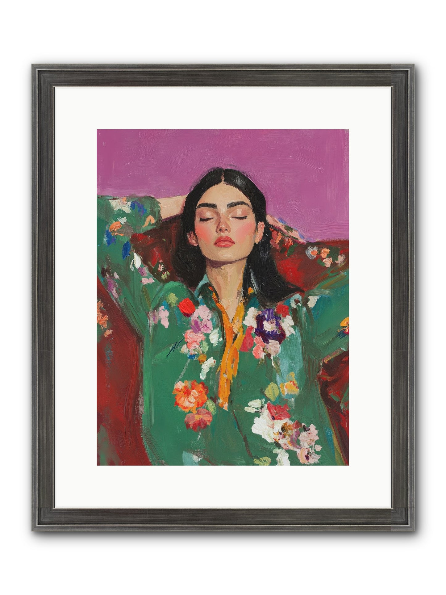 Octavia Wildrose Framed Print - Slimwoods Black/Silver 12x16