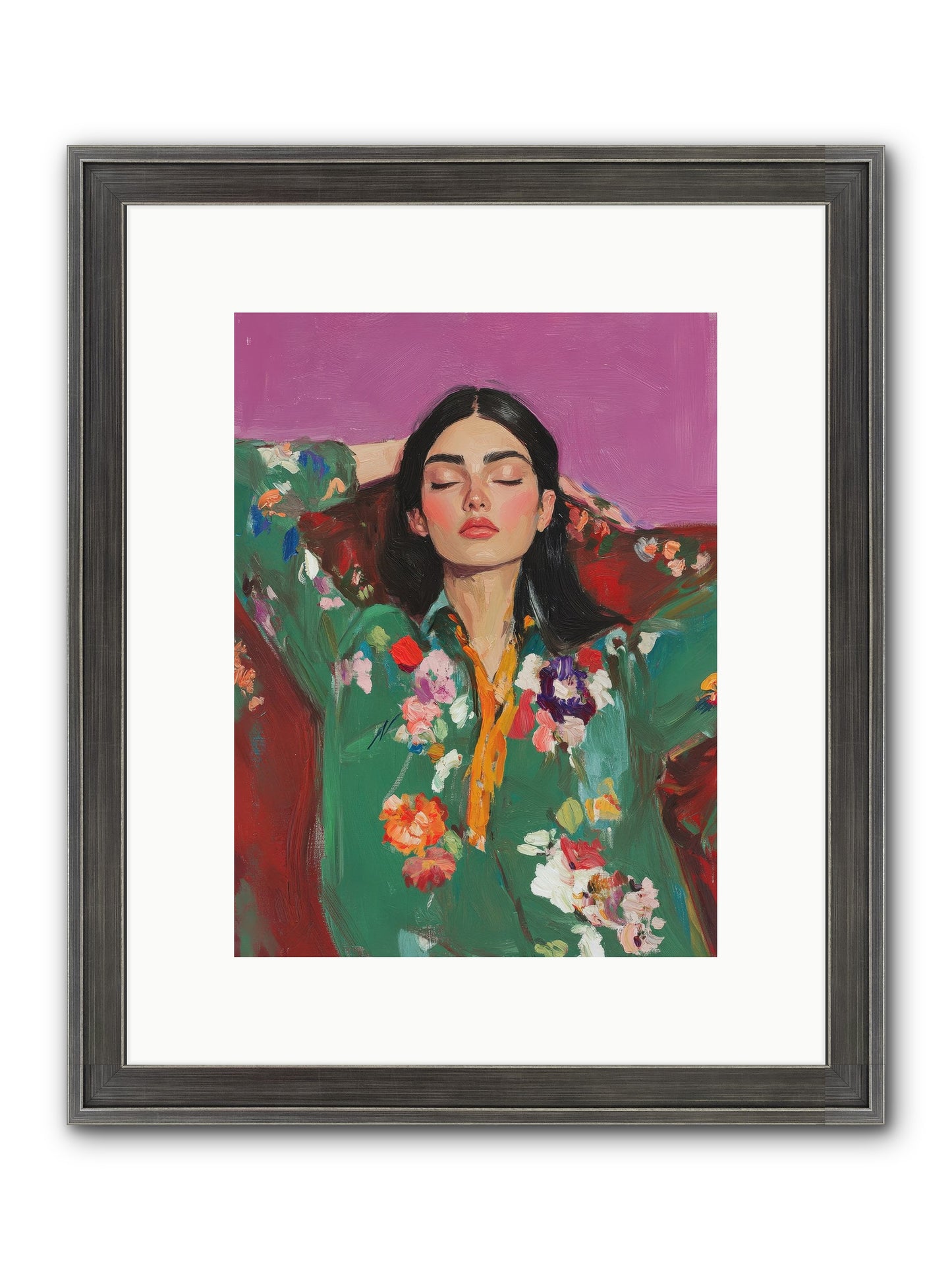 Octavia Wildrose Framed Print - Slimwoods Black/Silver 9x12
