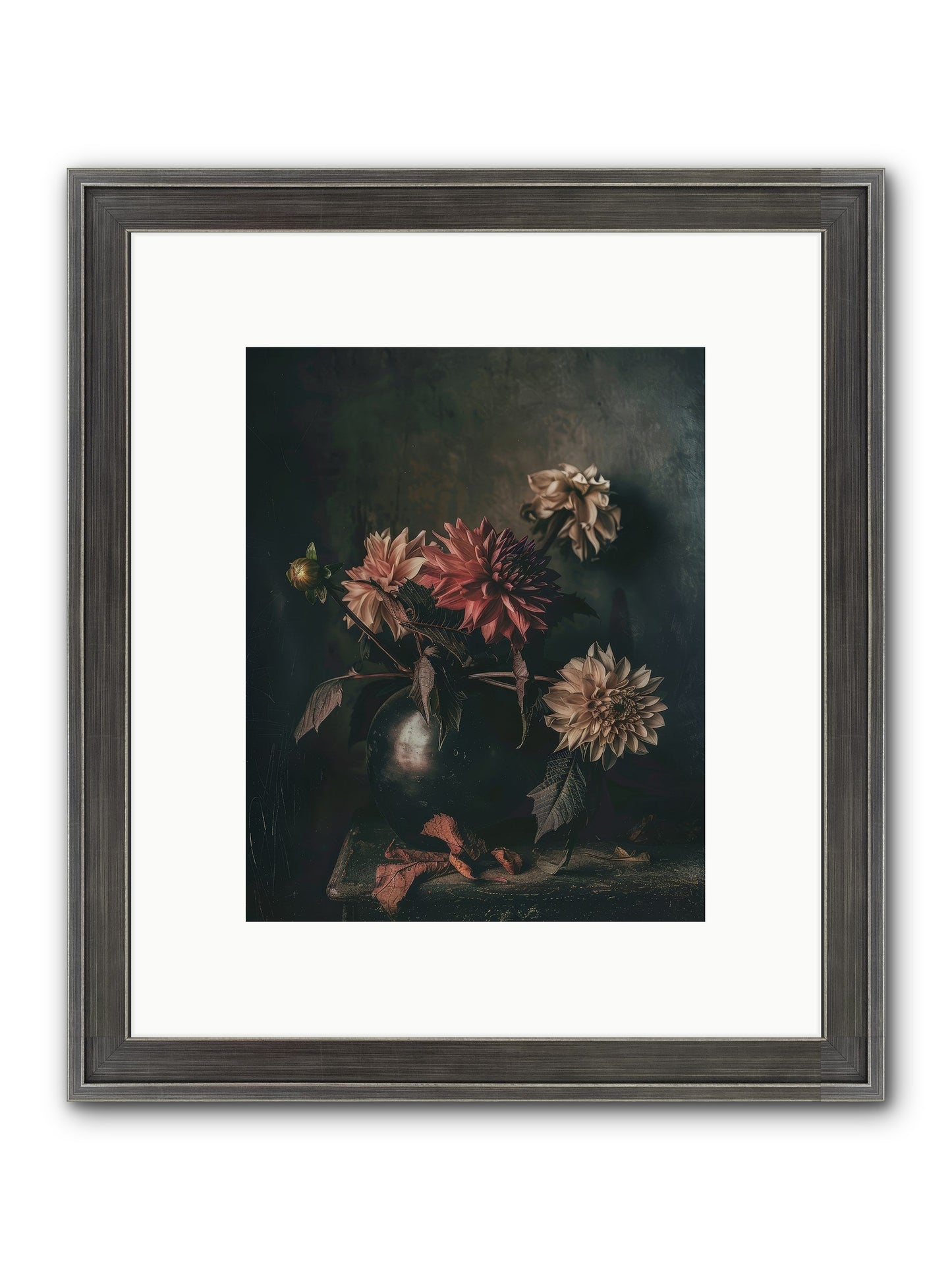 October Bloom Framed Print - Slimwoods Black/Silver 8x10