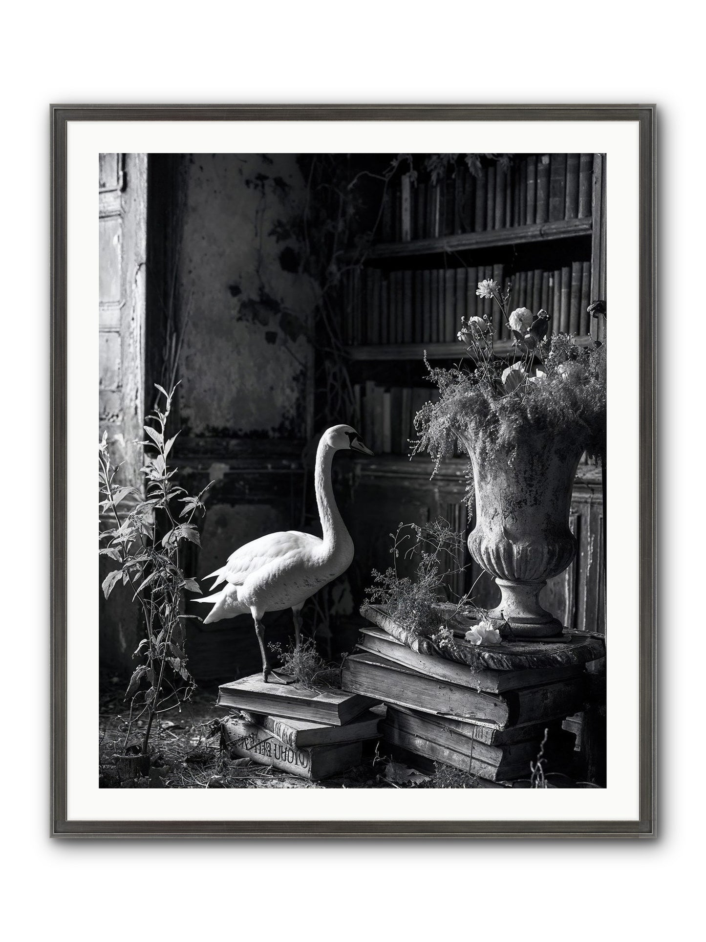 Of The Glen Framed Print - Slimwoods Black/Silver 32x40