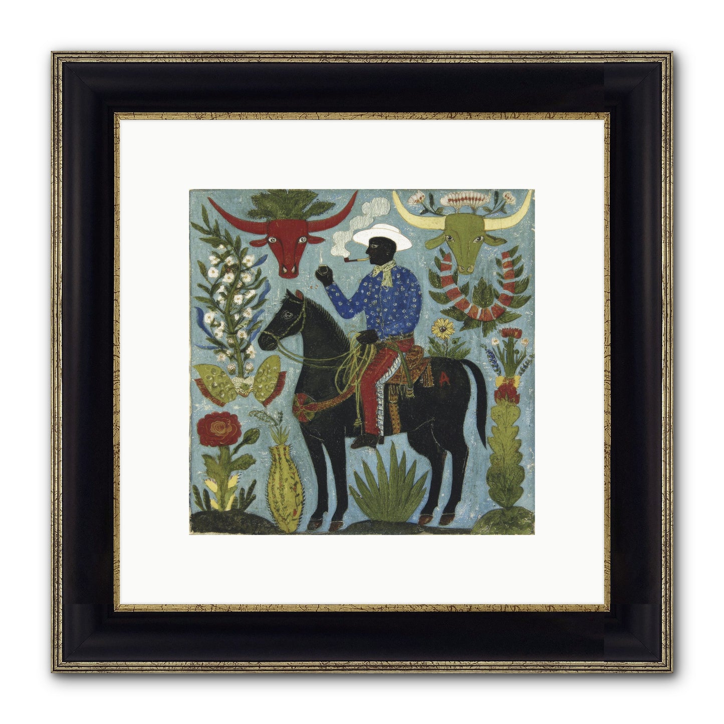 Olive Grove Agenda Framed Print - Black & Gold 10x10