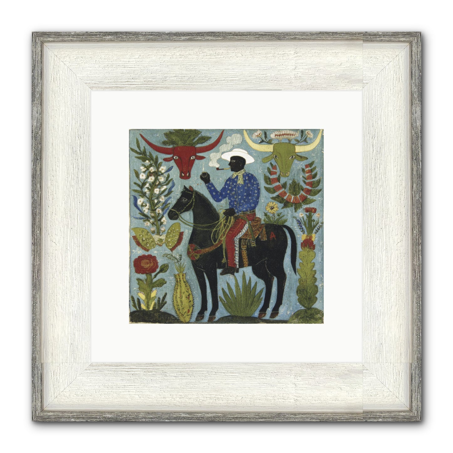 Olive Grove Agenda Framed Print - Driftwood White 10x10