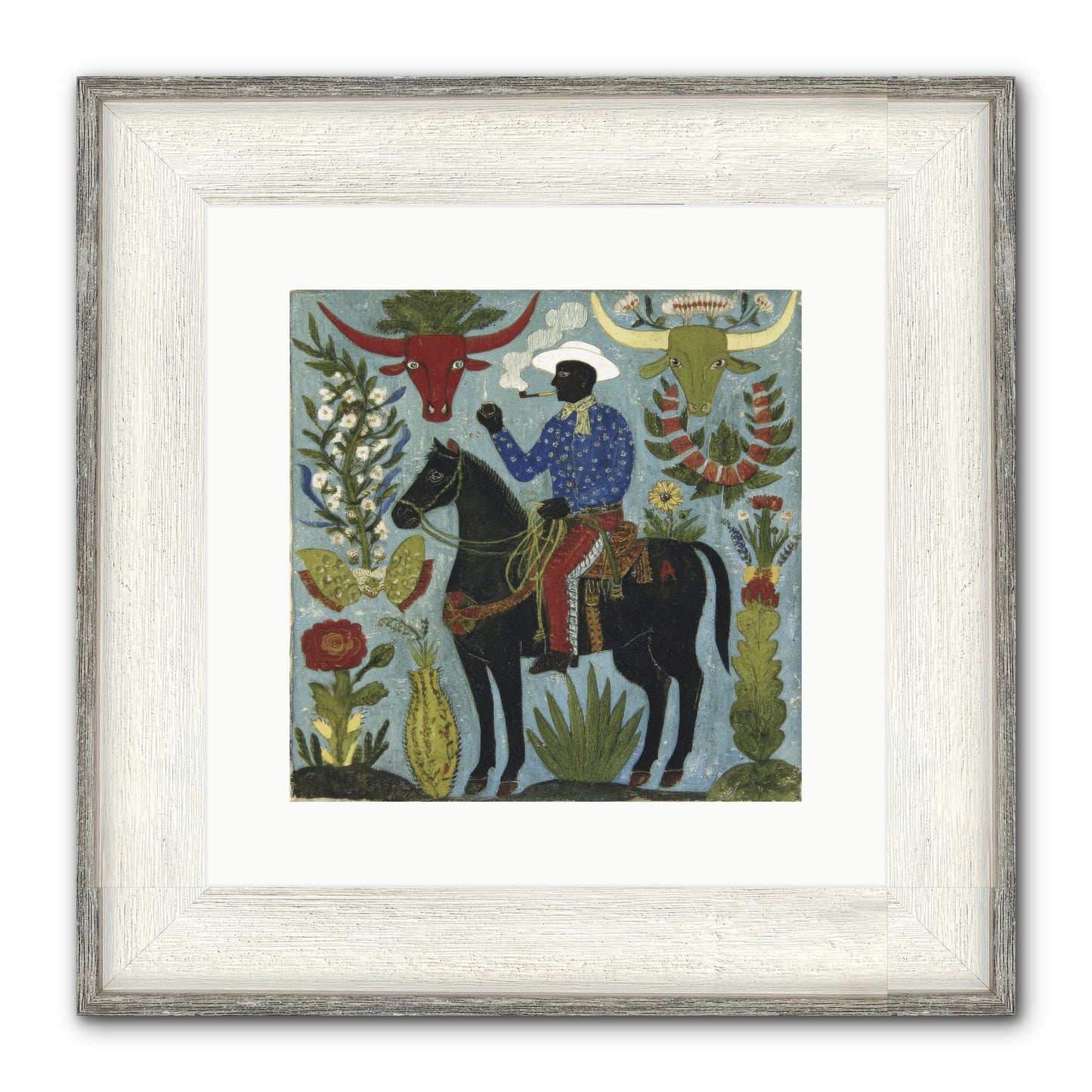 Olive Grove Agenda Framed Print - Driftwood White 12x12