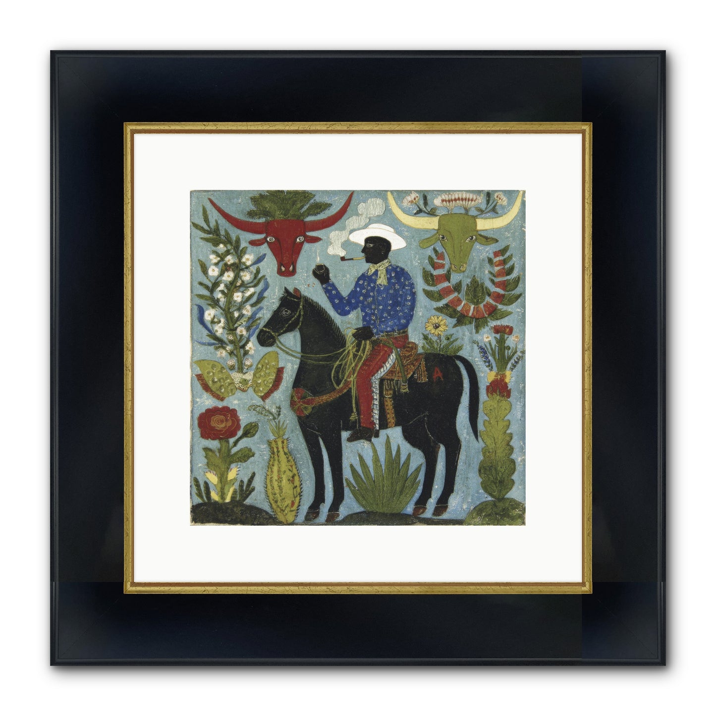 Olive Grove Agenda Framed Print - Wide Black w/Gold 12x12