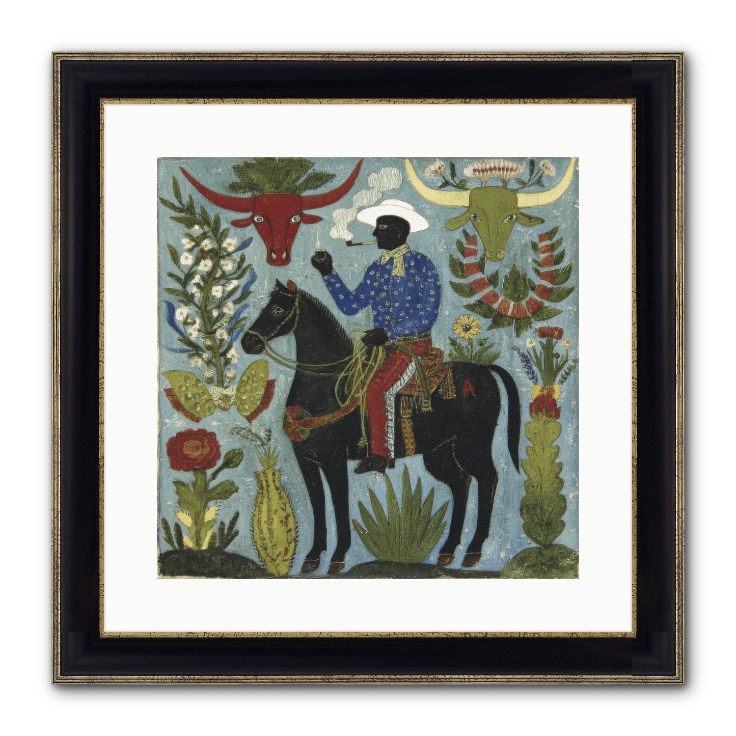 Olive Grove Agenda Framed Print - Black & Gold 16x16