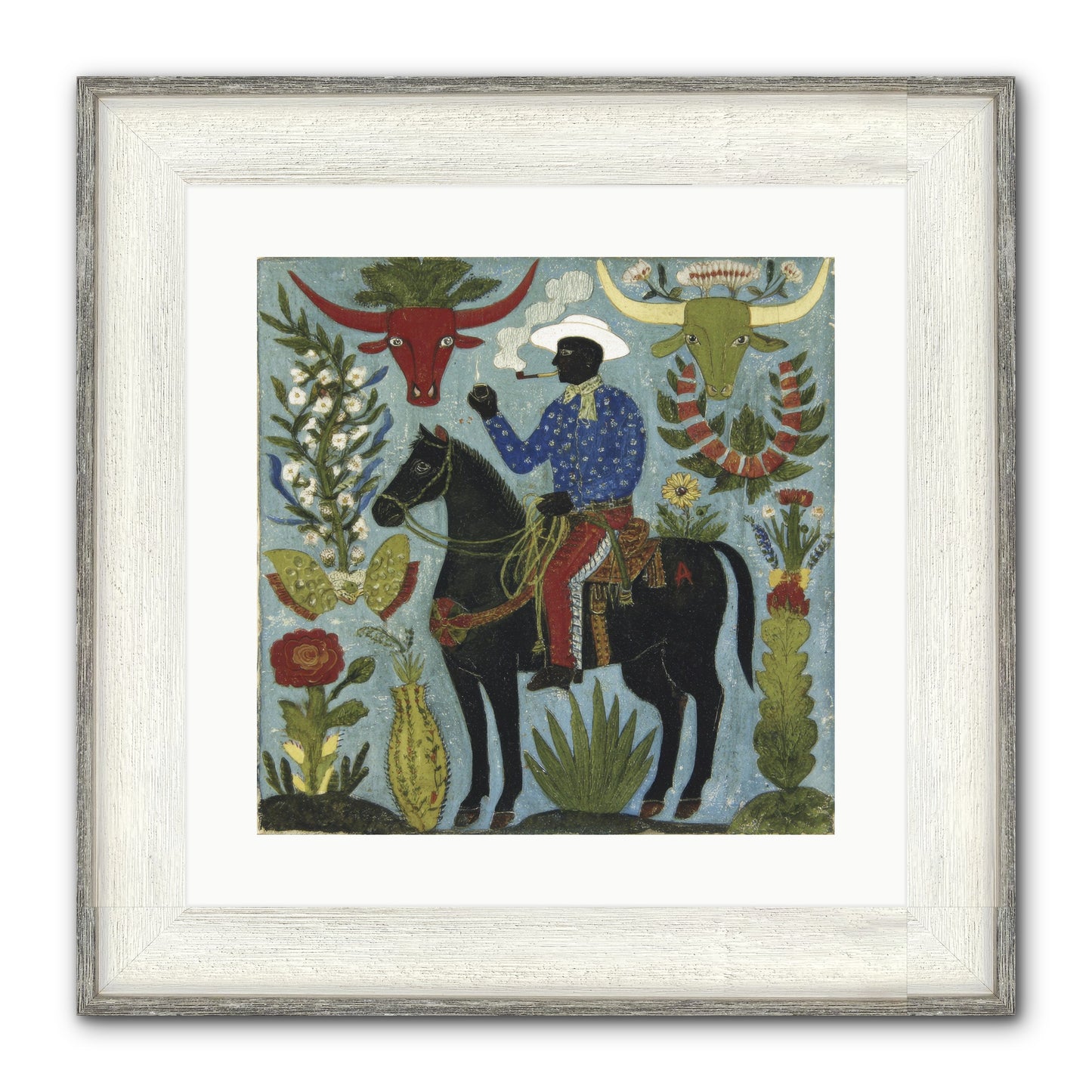 Olive Grove Agenda Framed Print - Driftwood White 16x16