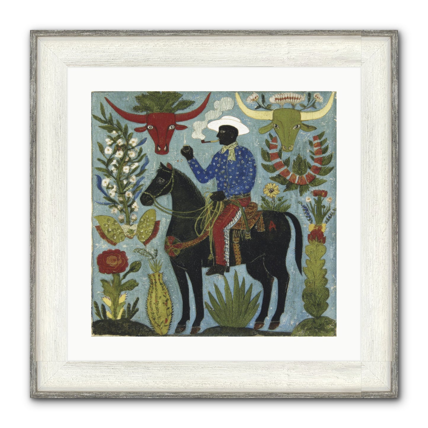 Olive Grove Agenda Framed Print - Driftwood White 20x20