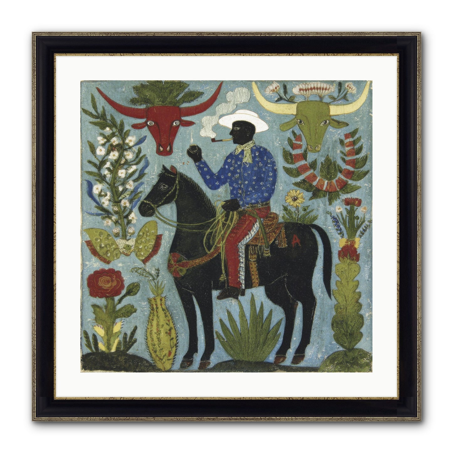 Olive Grove Agenda Framed Print - Black & Gold 24x24
