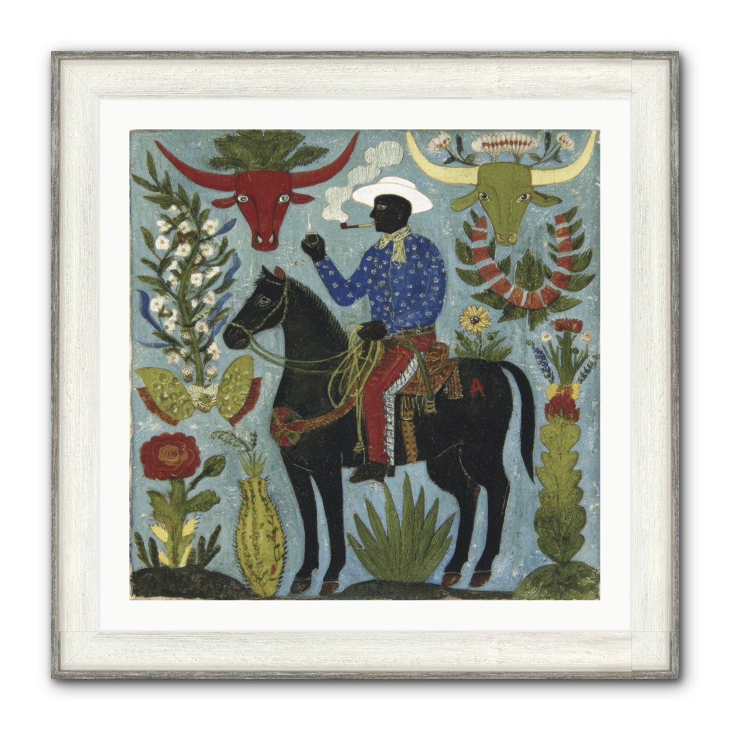 Olive Grove Agenda Framed Print - Driftwood White 30x30