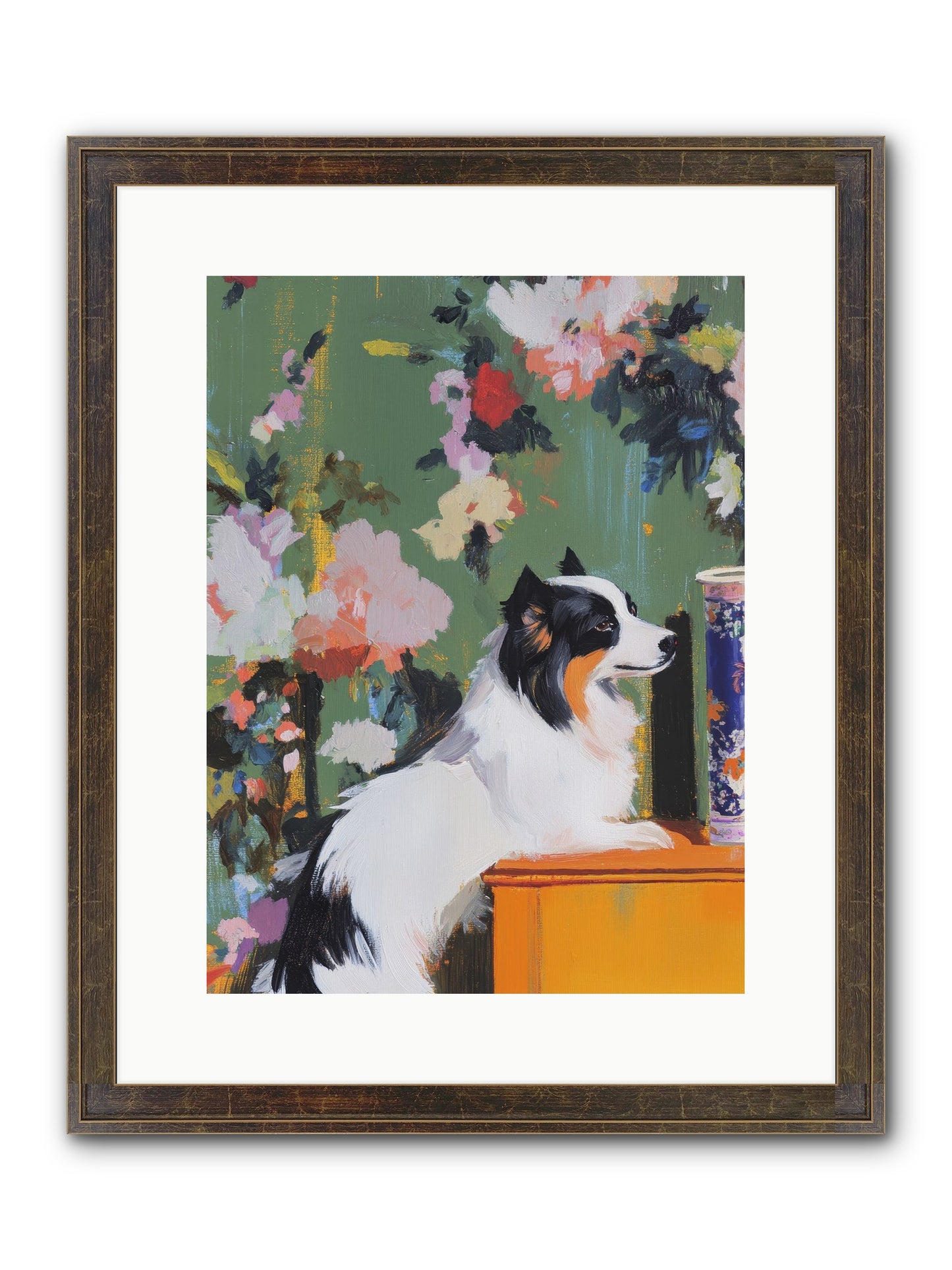 Oliver Pine Framed Print - Slimwoods Black/Gold 12x16