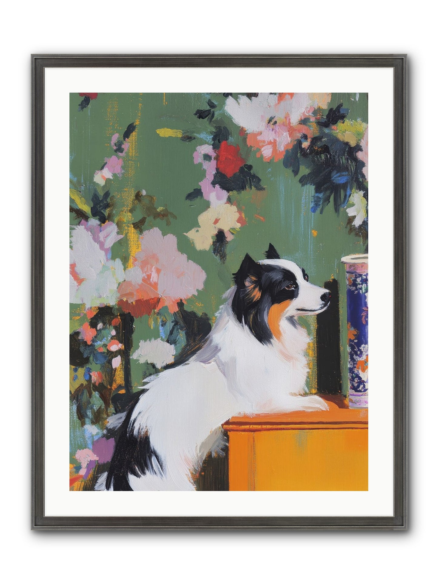 Oliver Pine Framed Print - Slimwoods Black/Silver 24x32