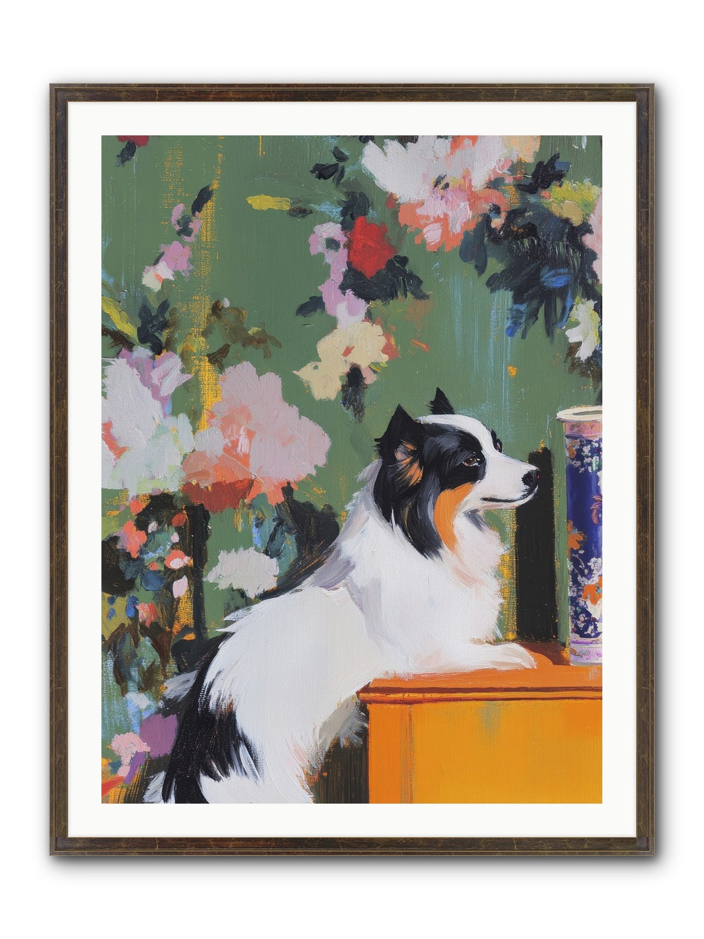 Oliver Pine Framed Print - Slimwoods Black/Gold 30x40