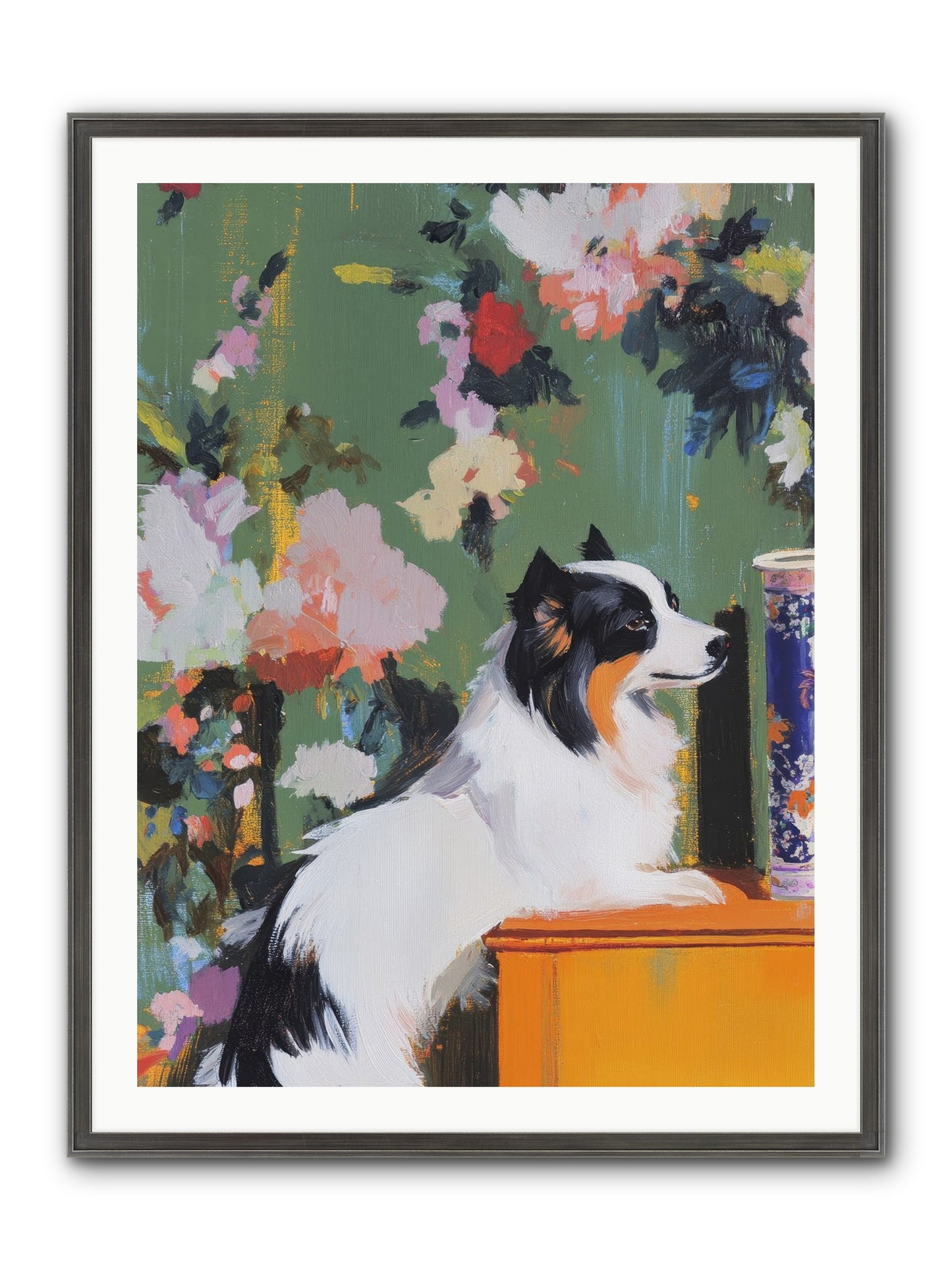 Oliver Pine Framed Print - Slimwoods Black/Silver 30x40