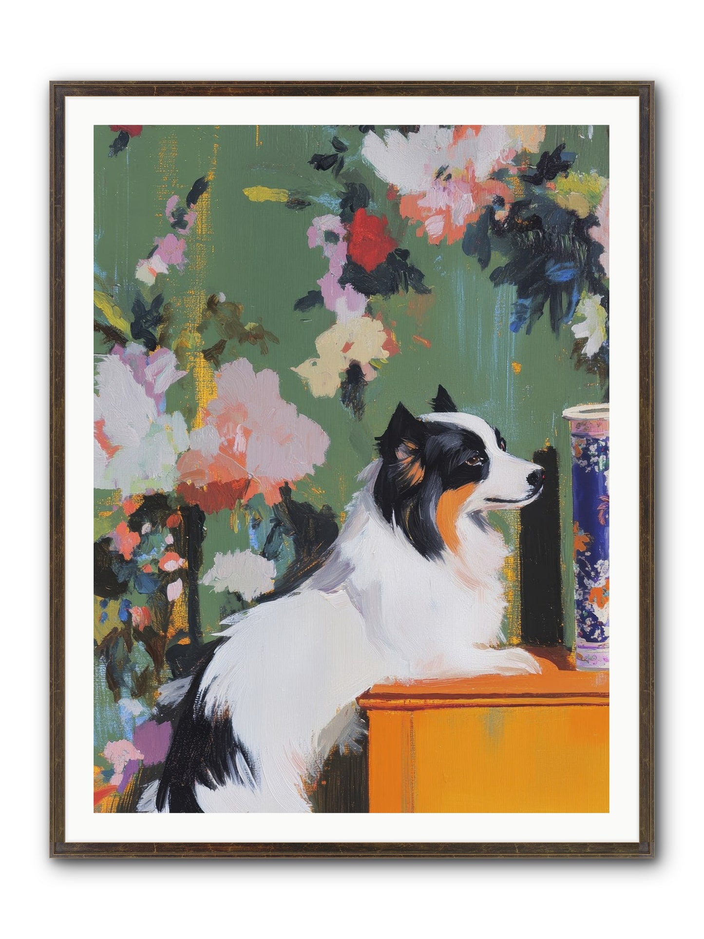 Oliver Pine Framed Print - Slimwoods Black/Gold 36x48