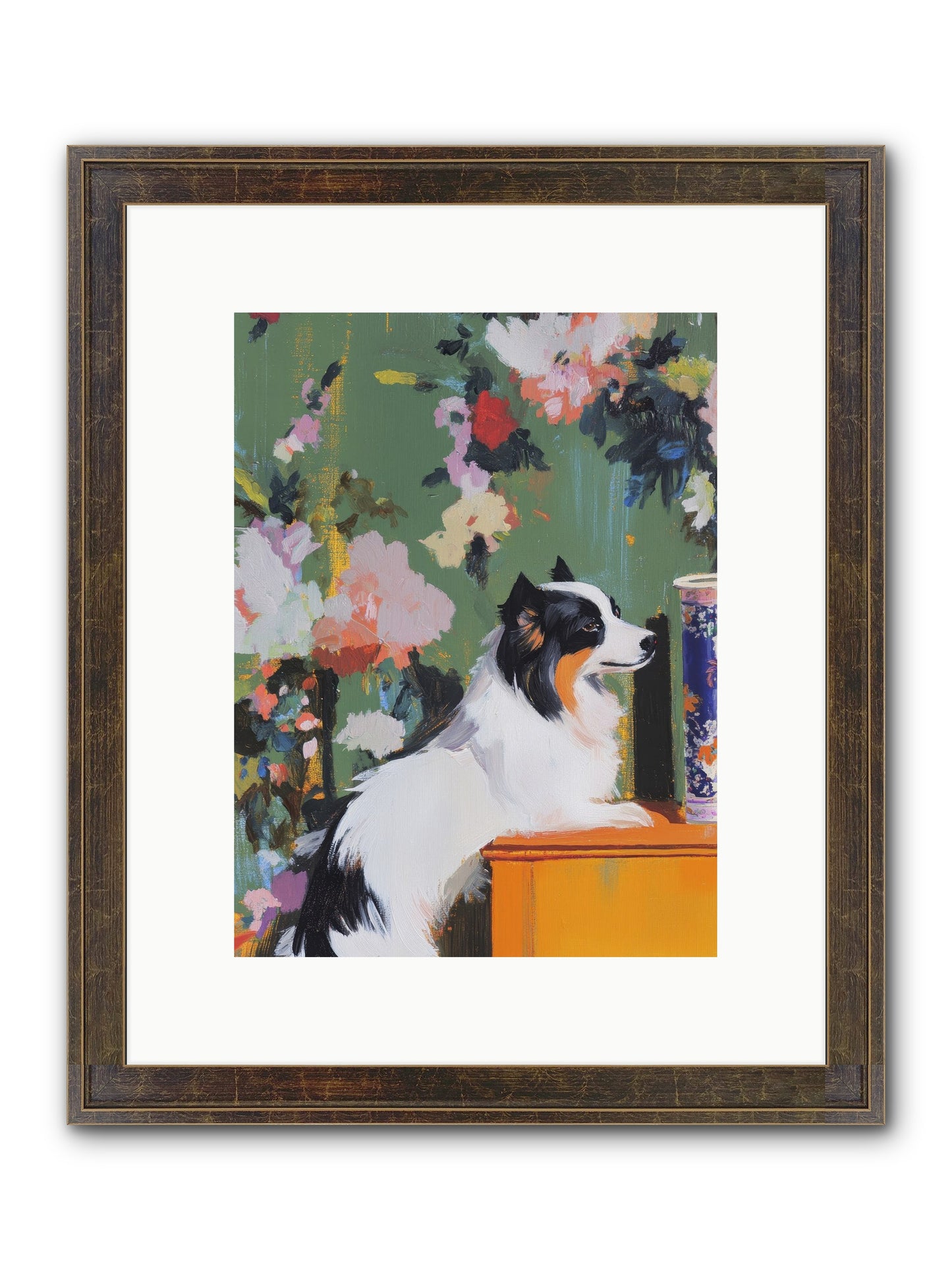 Oliver Pine Framed Print - Slimwoods Black/Gold 9x12