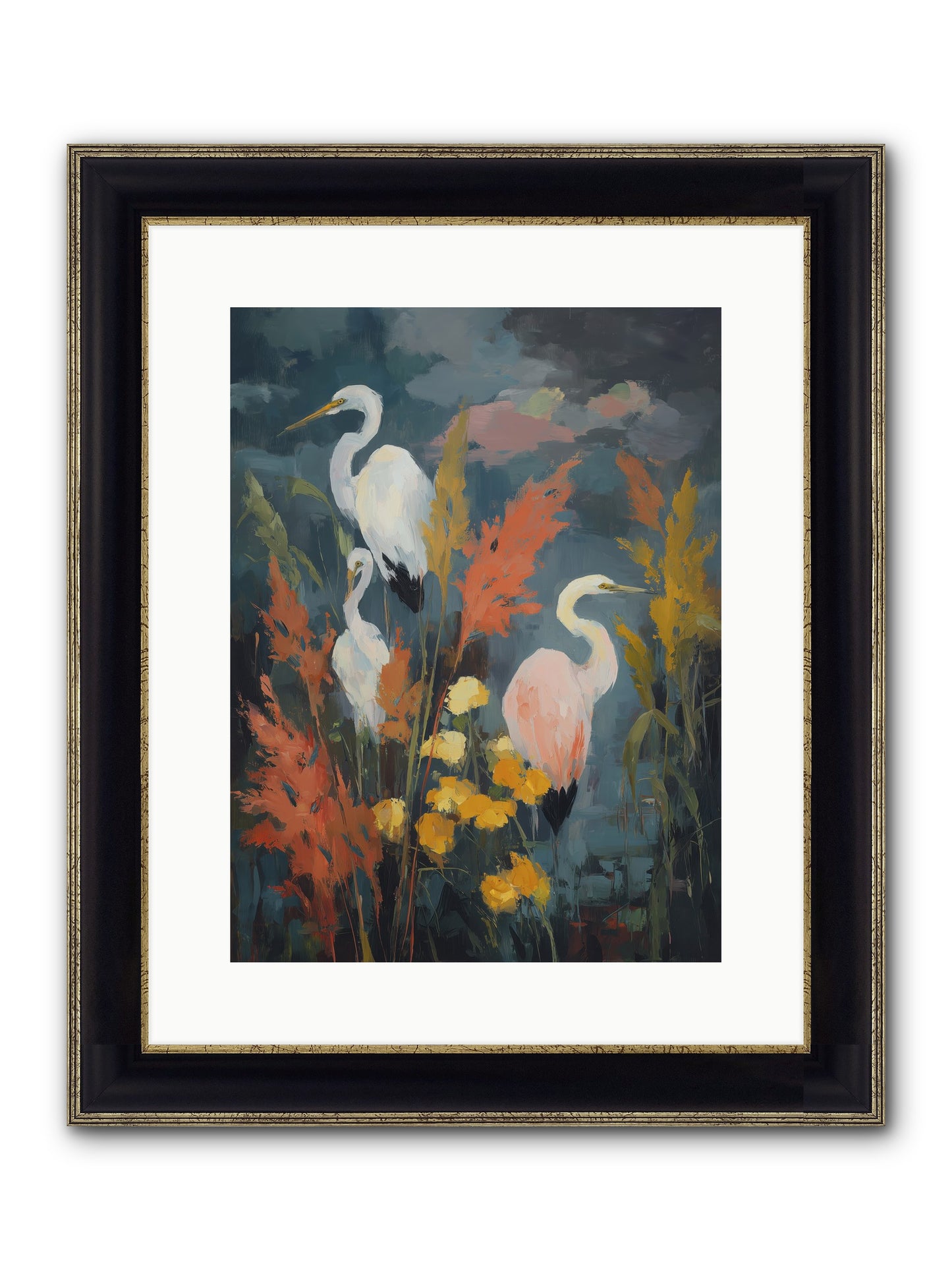 On Ancient Sands Framed Print - Black & Gold 12x16
