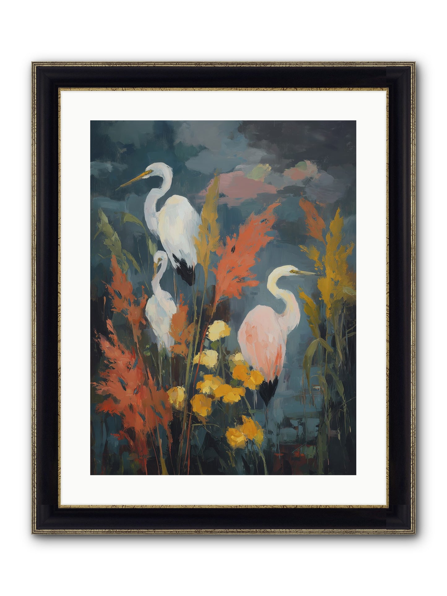 On Ancient Sands Framed Print - Black & Gold 18x24