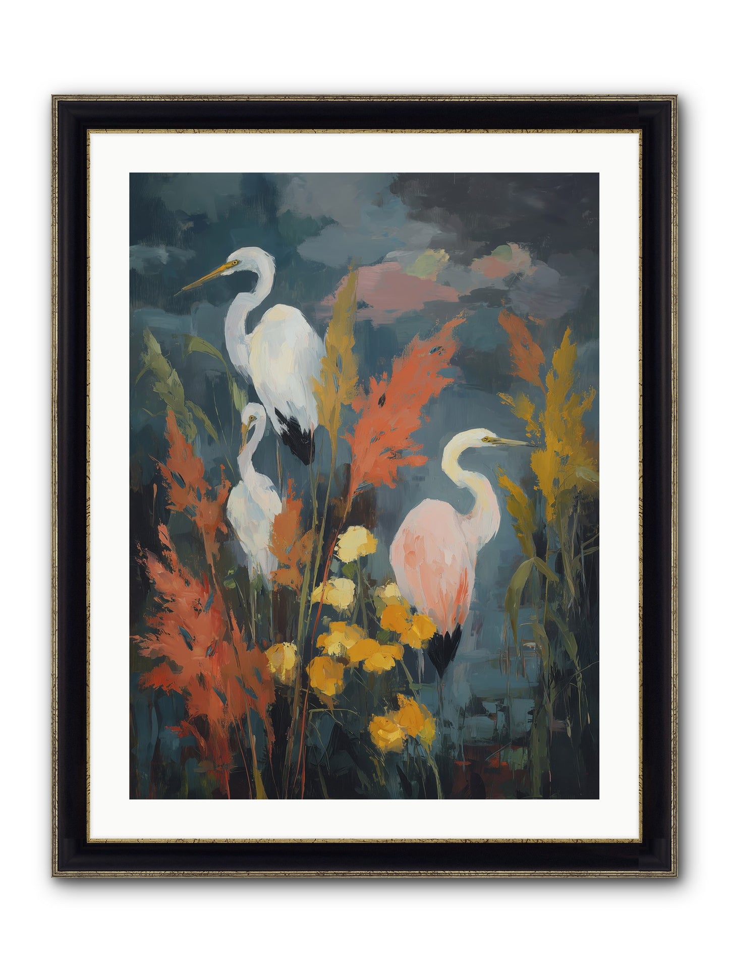 On Ancient Sands Framed Print - Black & Gold 24x32