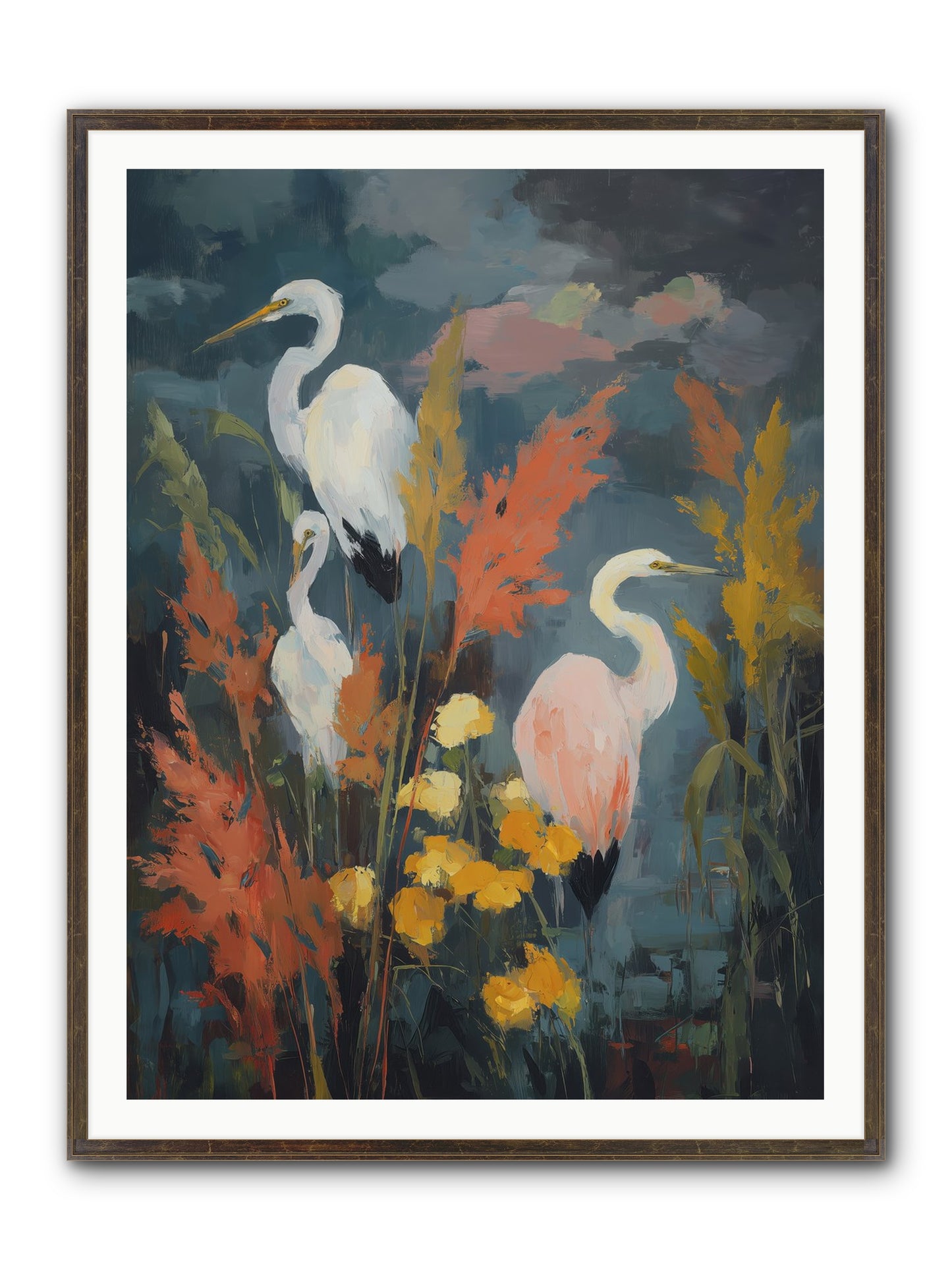 On Ancient Sands Framed Print - Slimwoods Black/Gold 36x48