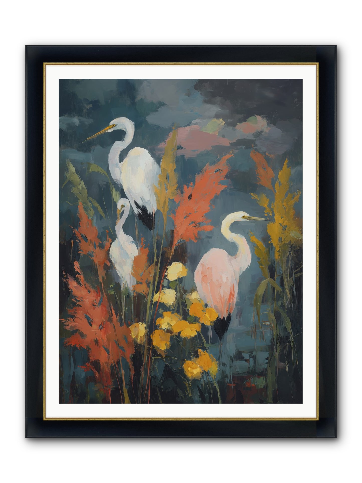 On Ancient Sands Framed Print - Wide Black w/Gold 36x48