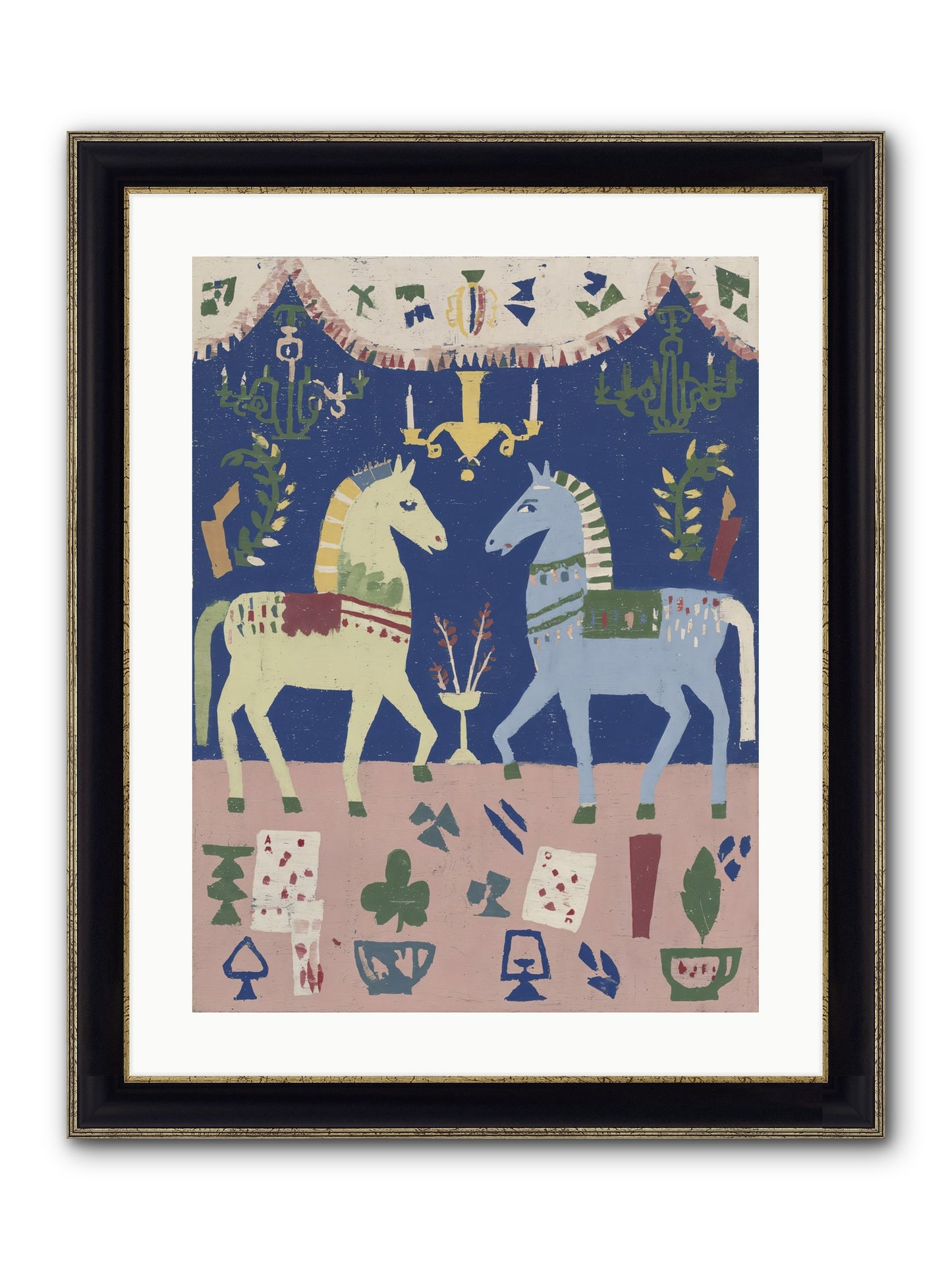 On Holiday, Of Course Framed Print - Black & Gold 18x24