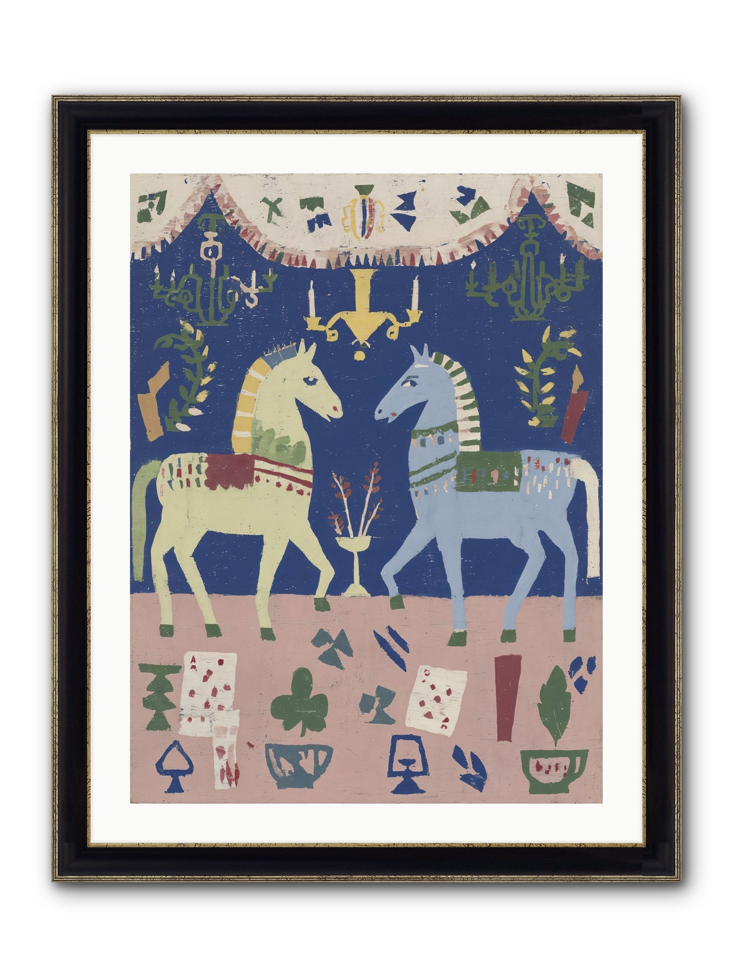 On Holiday, Of Course Framed Print - Black & Gold 24x32