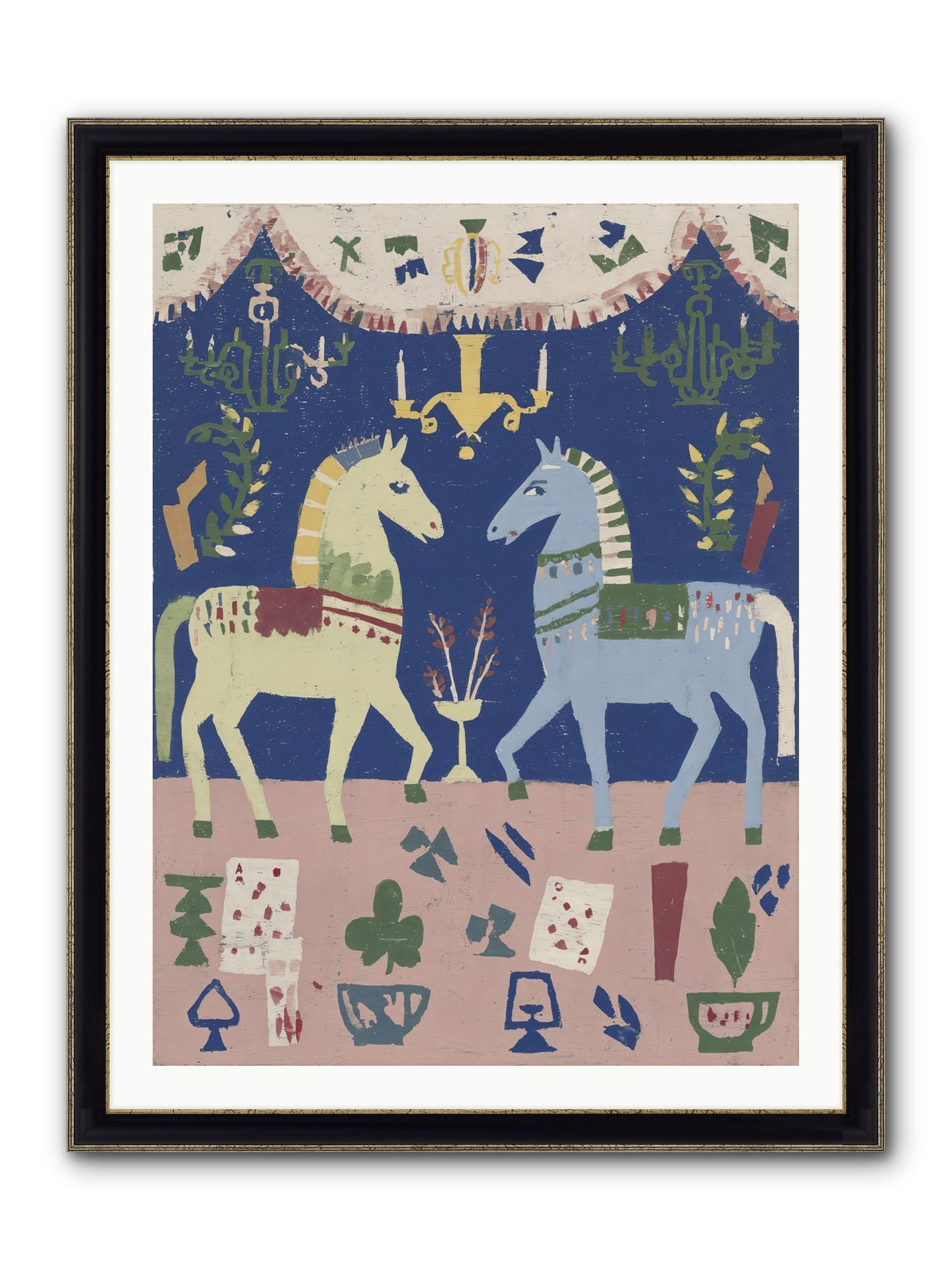 On Holiday, Of Course Framed Print - Black & Gold 30x40