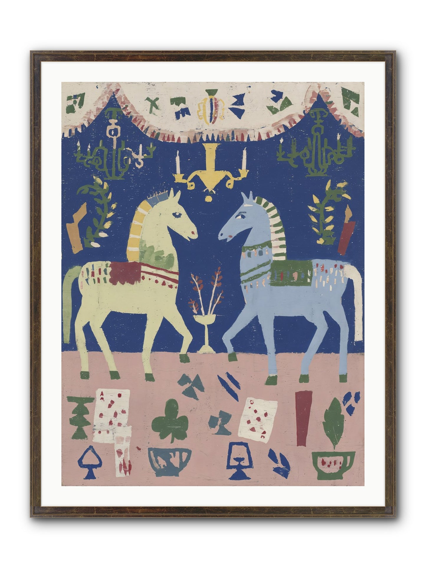 On Holiday, Of Course Framed Print - Slimwoods Black/Gold 30x40