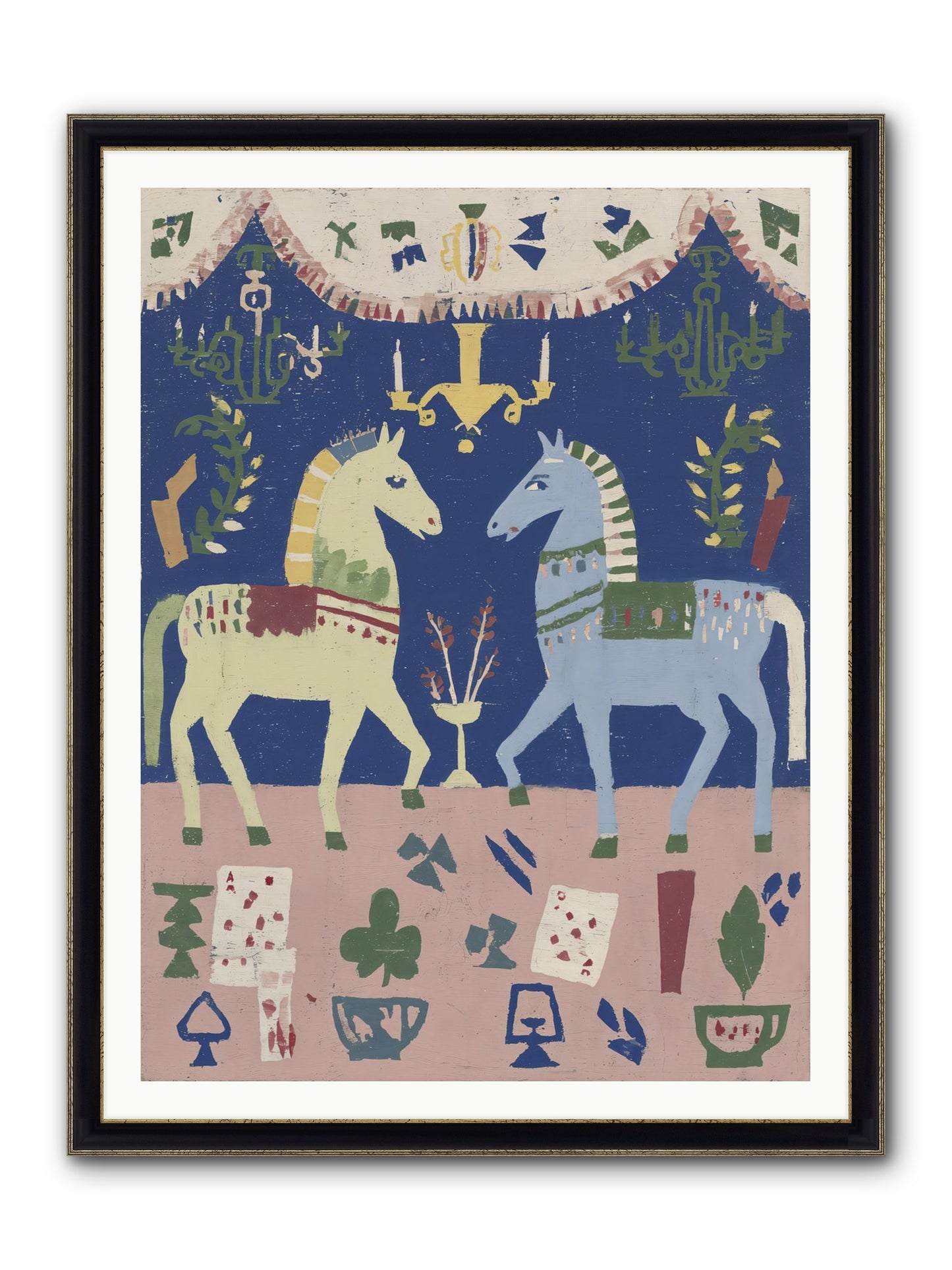 On Holiday, Of Course Framed Print - Black & Gold 36x48