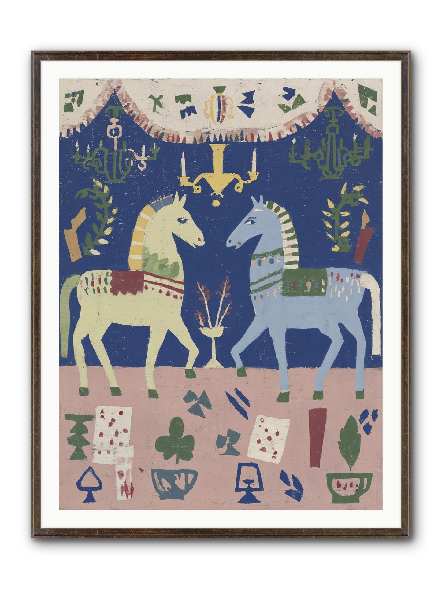 On Holiday, Of Course Framed Print - Slimwoods Black/Gold 36x48