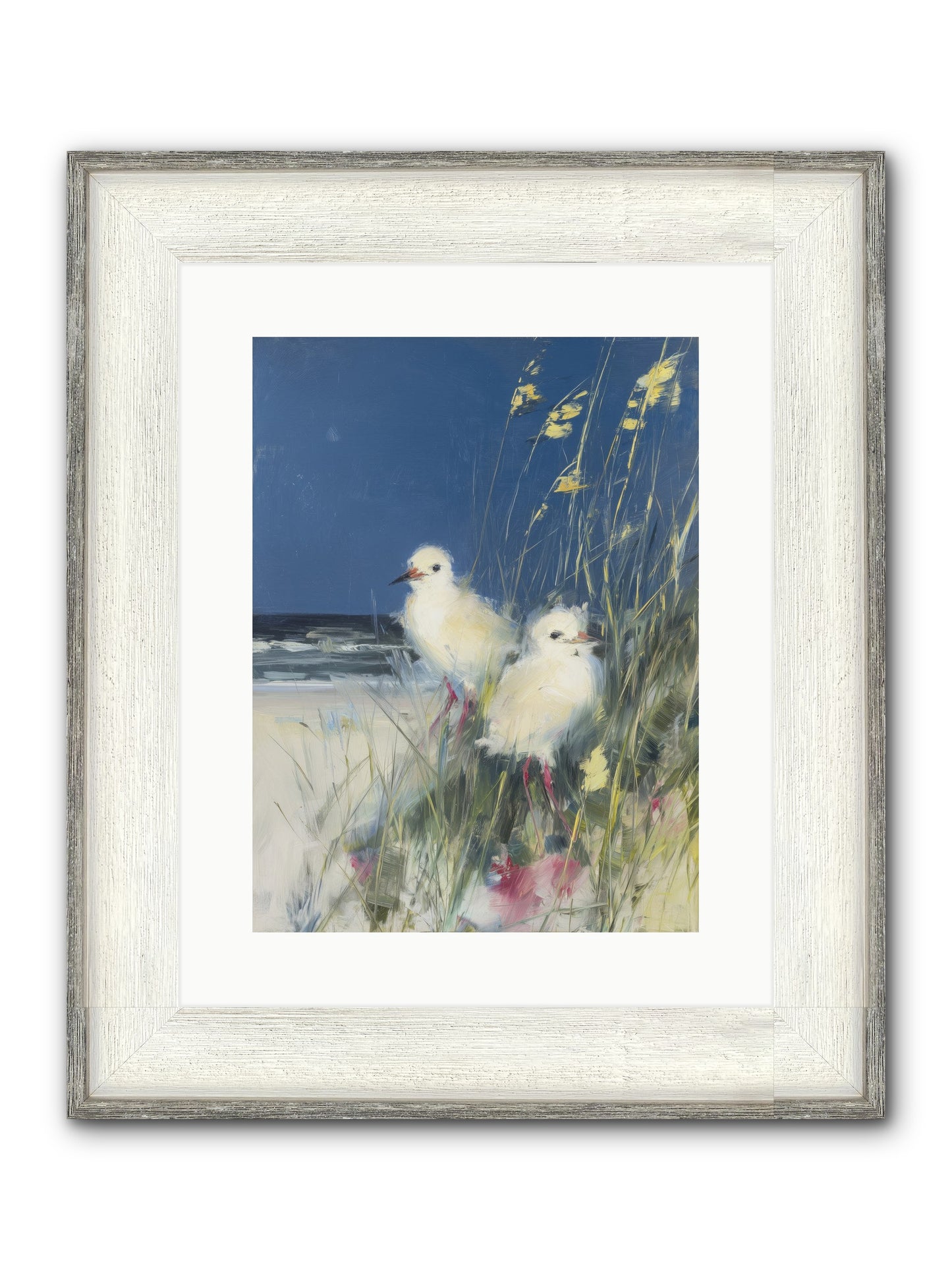 On Ocean's Edge Framed Print - Driftwood White 12x16
