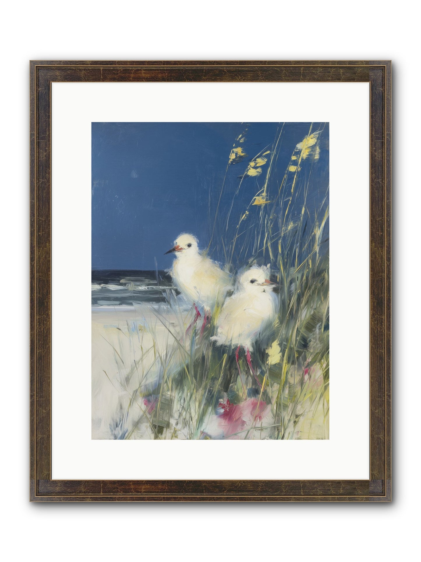 On Ocean's Edge Framed Print - Slimwoods Black/Gold 12x16